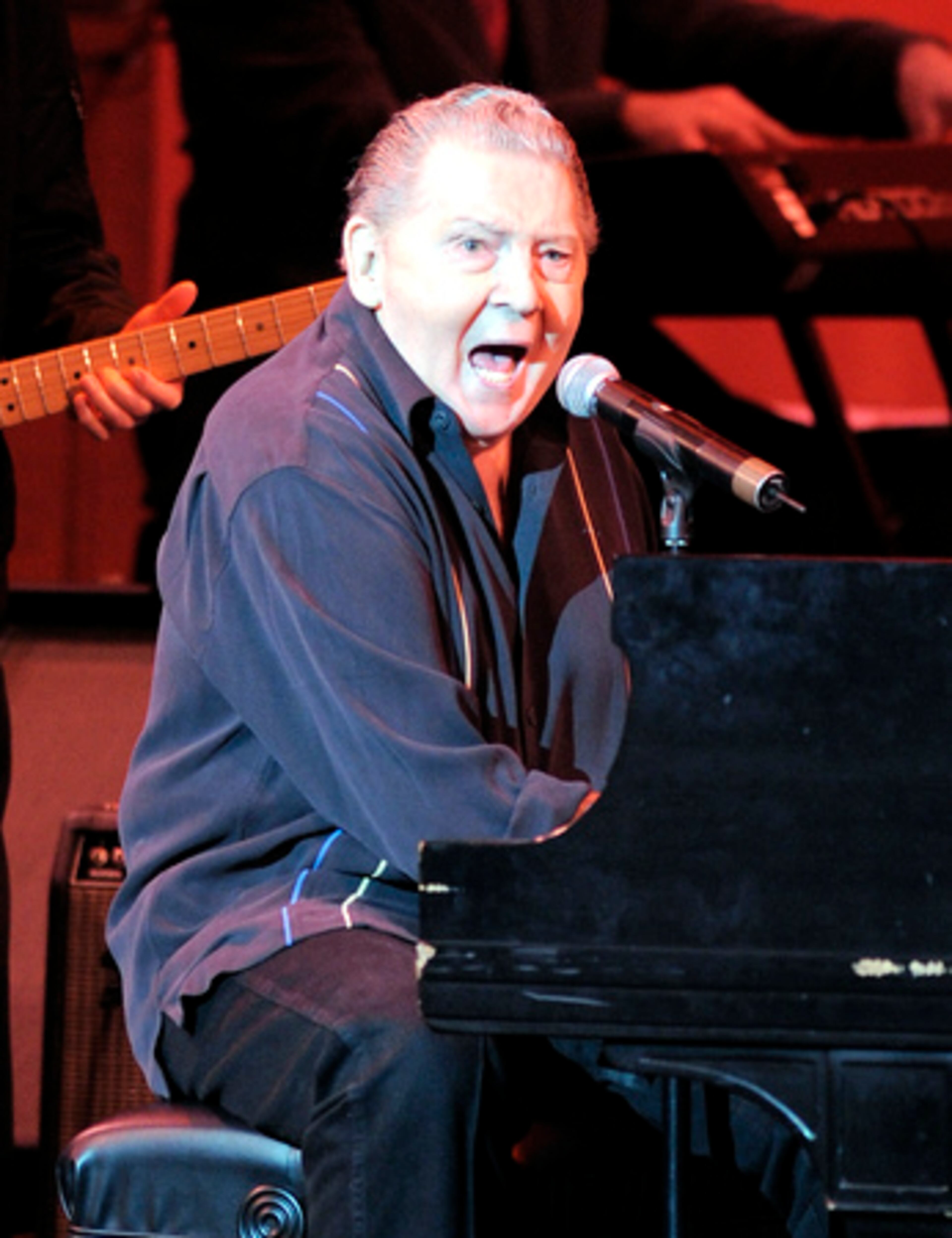 Jerry Lee Lewis performs at the program, which not-so-coincidently was sponsored by AARP.
