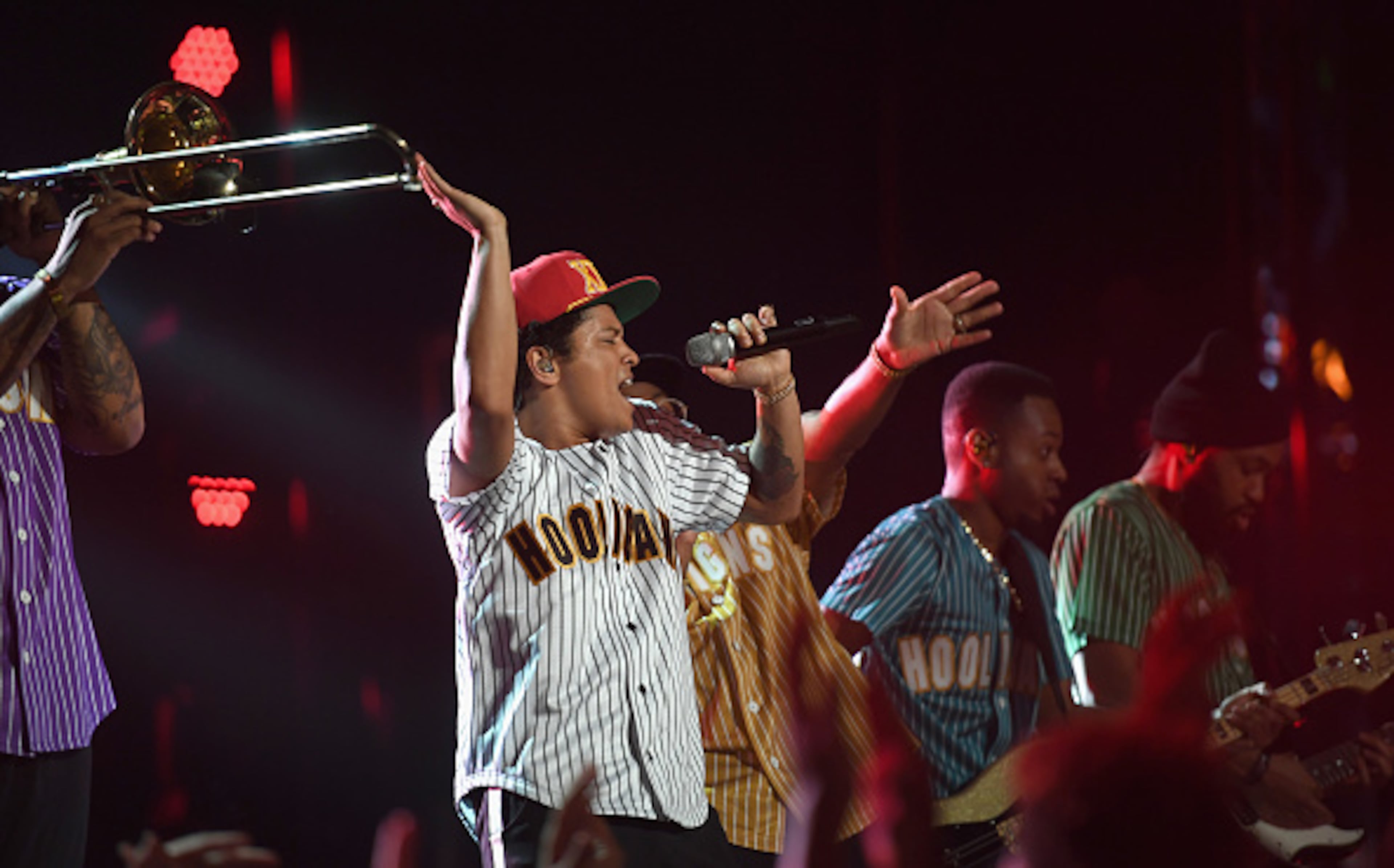 Album of the Year nominee: "24K MAGIC" Bruno Mars performs onstage at 2017 BET Awards at Microsoft Theater on June 25, 2017 in Los Angeles, California. (Photo by Paras Griffin/Getty Images for BET)