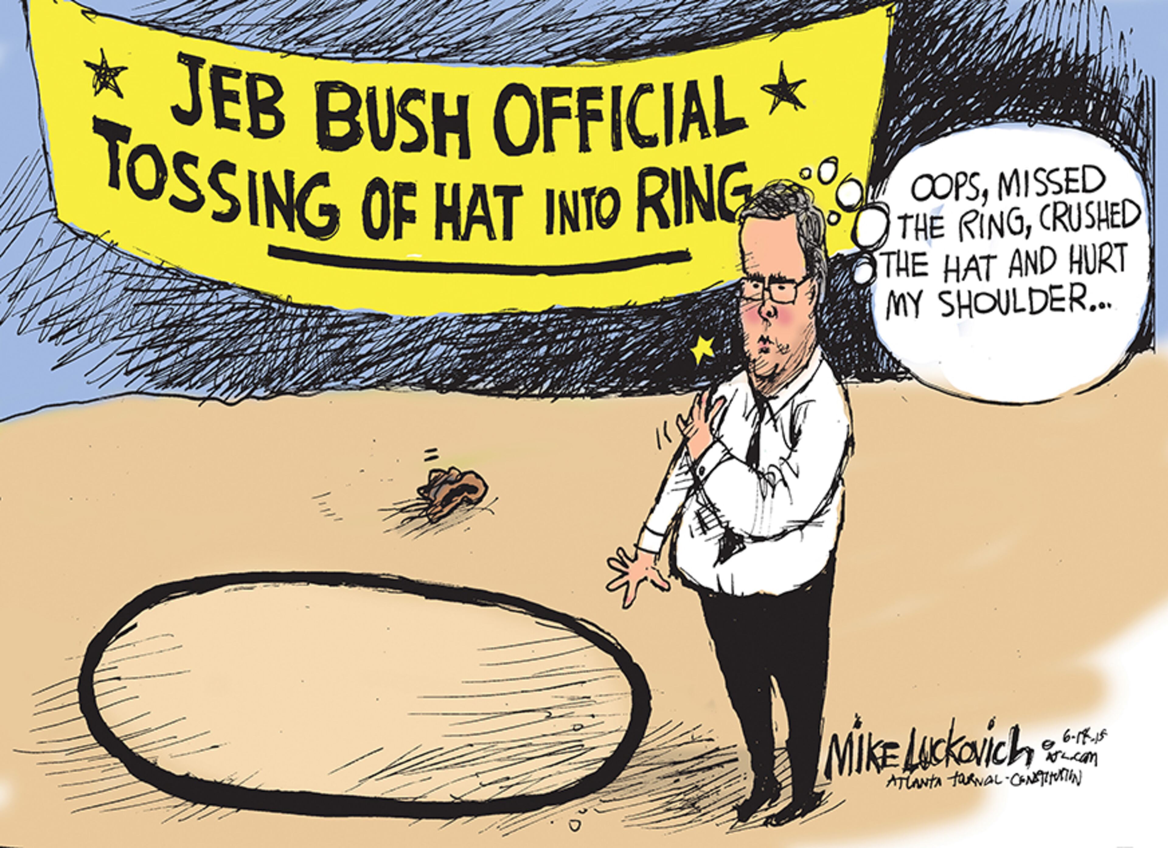 Mike Luckovich, editorial cartoonist for The Atlanta Journal-Constitution, won the Pulitzer Prize for Editorial Cartooning in 1995 and 2006. See more of Mike’s work at: Best of Luckovich, June 2015. To purchase signed prints or originals, email mike at mluckovich@ajc.com