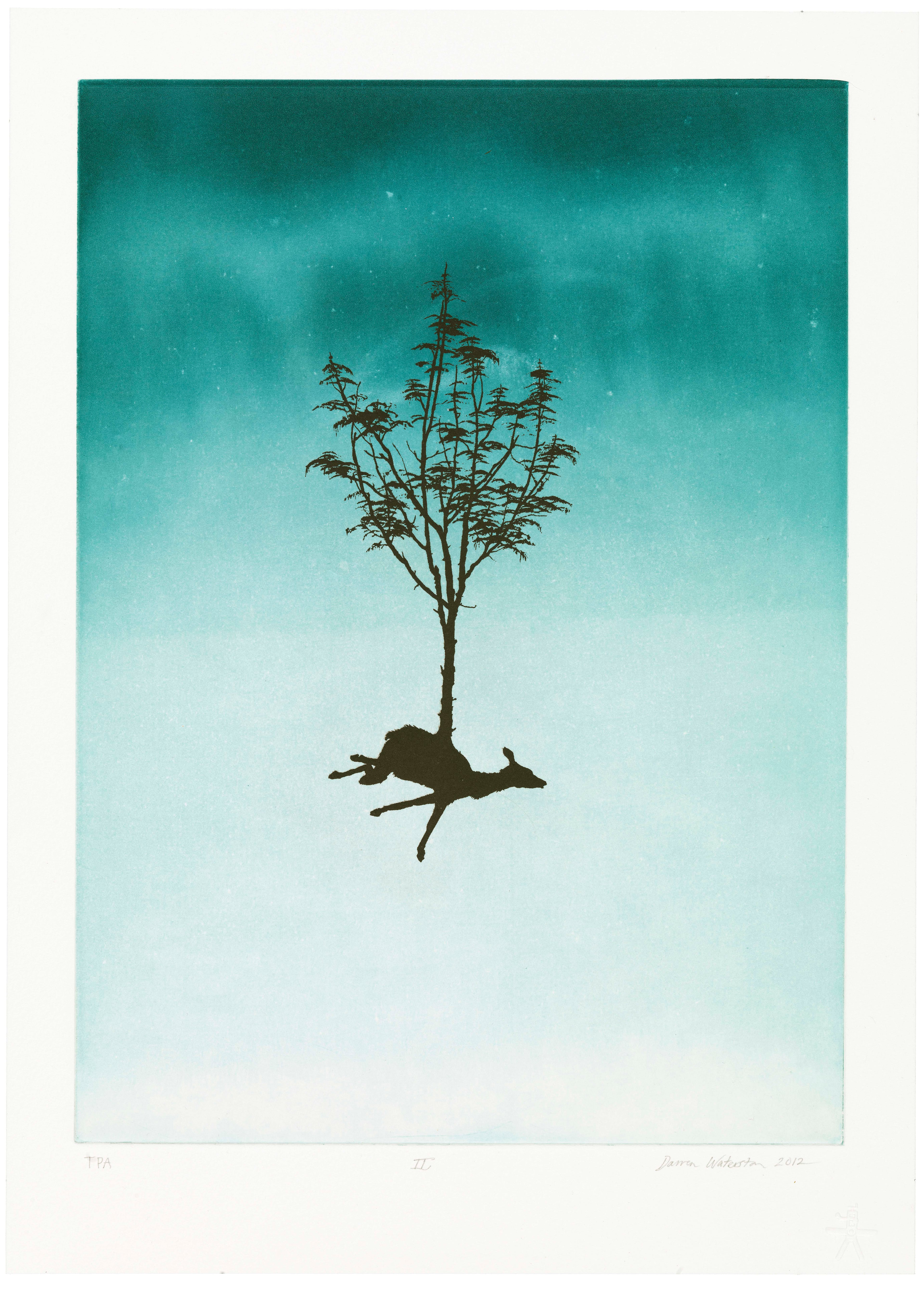 Darren Waterston, “A Swarm, A Flock, A Host: A Compendium of Creatures,” 2012. One print from the portfolio of color etching with aquatints, water-bite aquatints, and spit-bite aquatints and 12 letterpress text pages, title page, and colophon.
