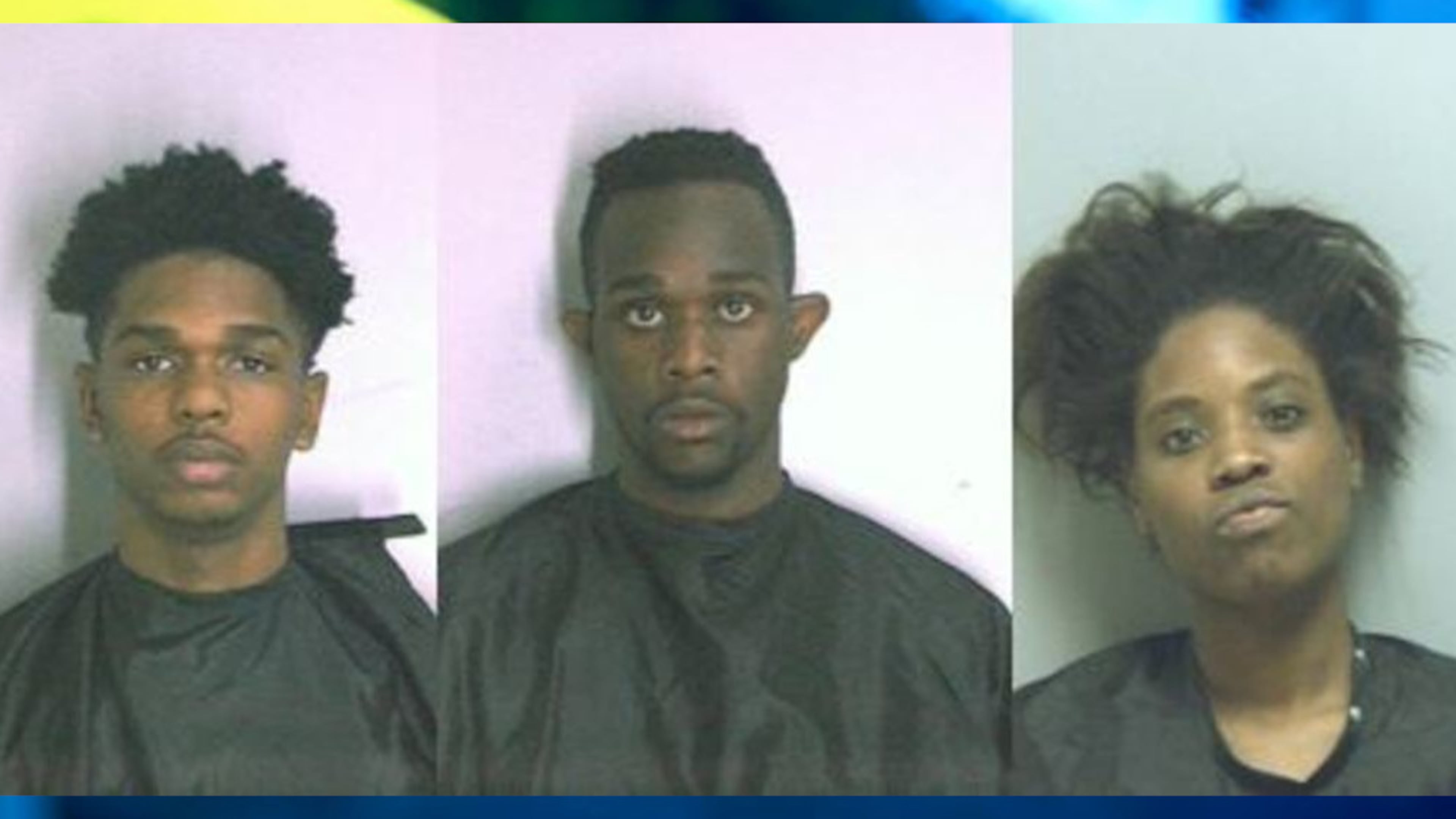 Daquan Jamiel Cosby (left), Richard Kimble Davis Jr. and Shenica Timmons. (Credit: DeKalb County Sheriff's Office)