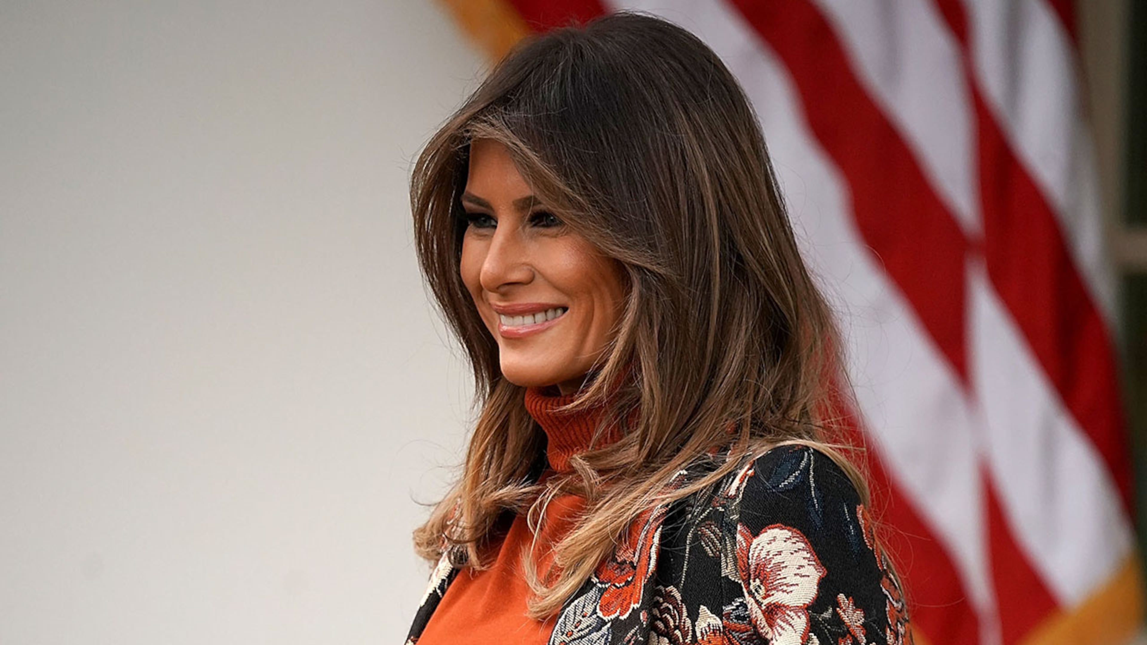 U.S. first lady Melania Trump left West Palm Beach, Florida, after a brief visit.