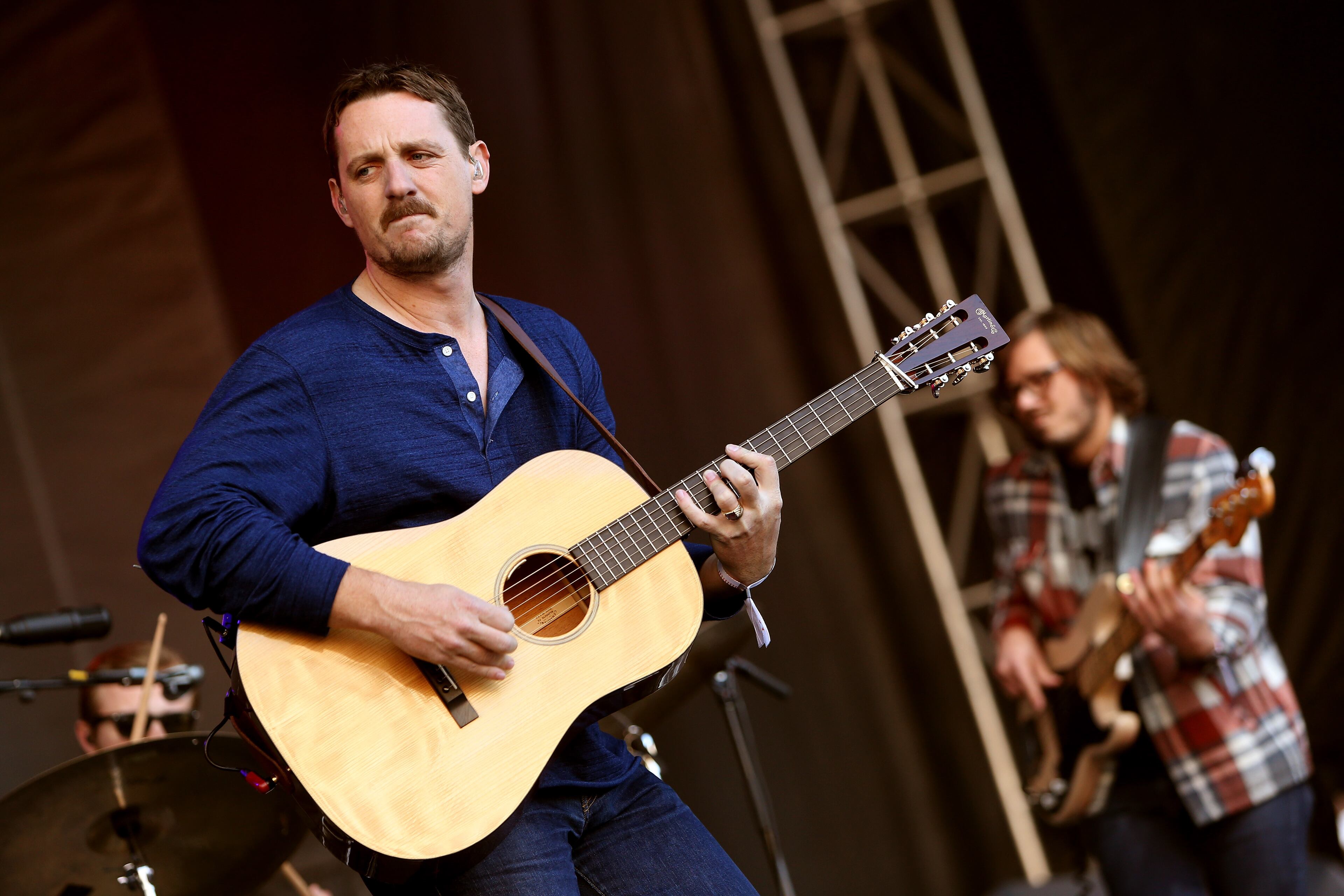Album of the Year nominee Sturgill Simpson performs onstage during day two of the Boston Calling Music Festival at Boston City Hall Plaza on September 26, 2015 in Boston, Massachusetts. (Photo by Mike Lawrie/Getty Images)