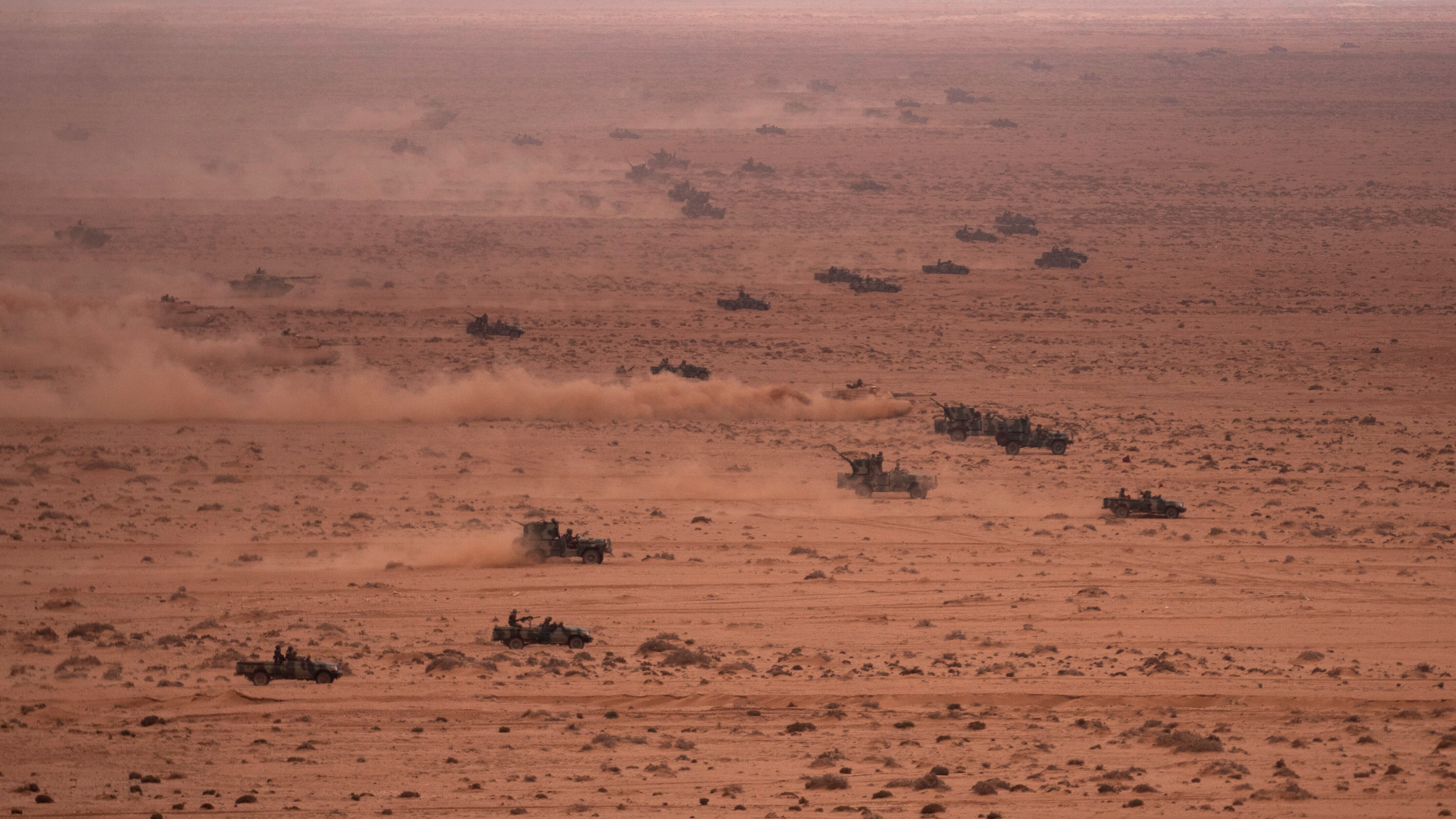 FILE - U.S and Moroccan military forces take part in the 20th edition of the African Lion military exercise, in Tantan, south of Agadir, Morocco, Friday, May 31, 2024. (AP Photo/Mosa'ab Elshamy, File)