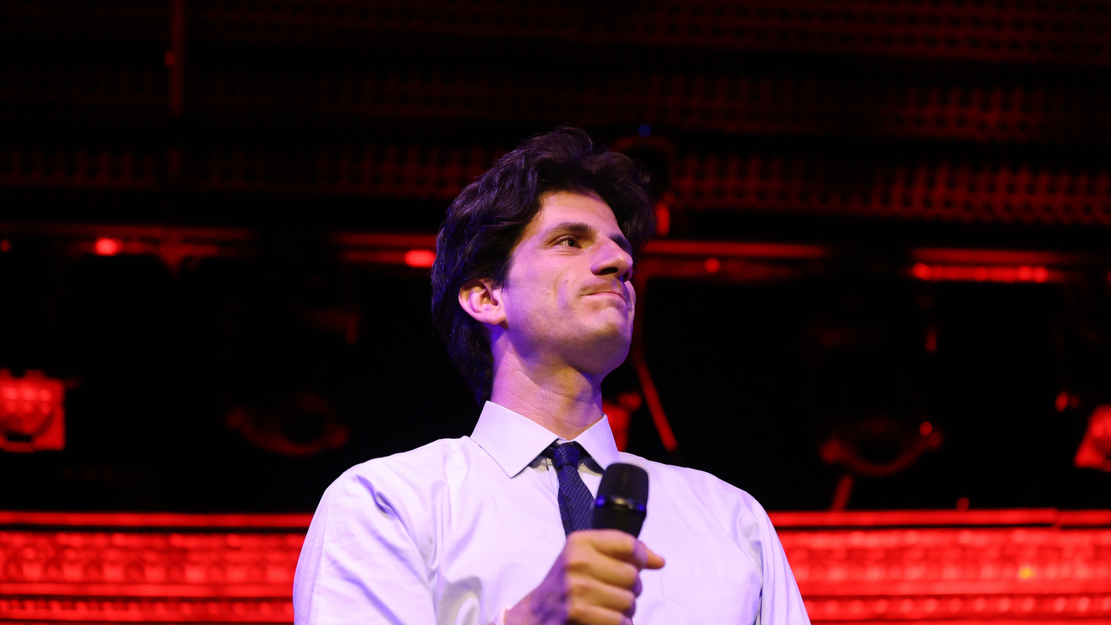 Democratic congressional candidate Jack Schlossberg speaks during an election night watch party Tuesday, June 23, 2026, in New York. (AP Photo/Heather Khalifa)