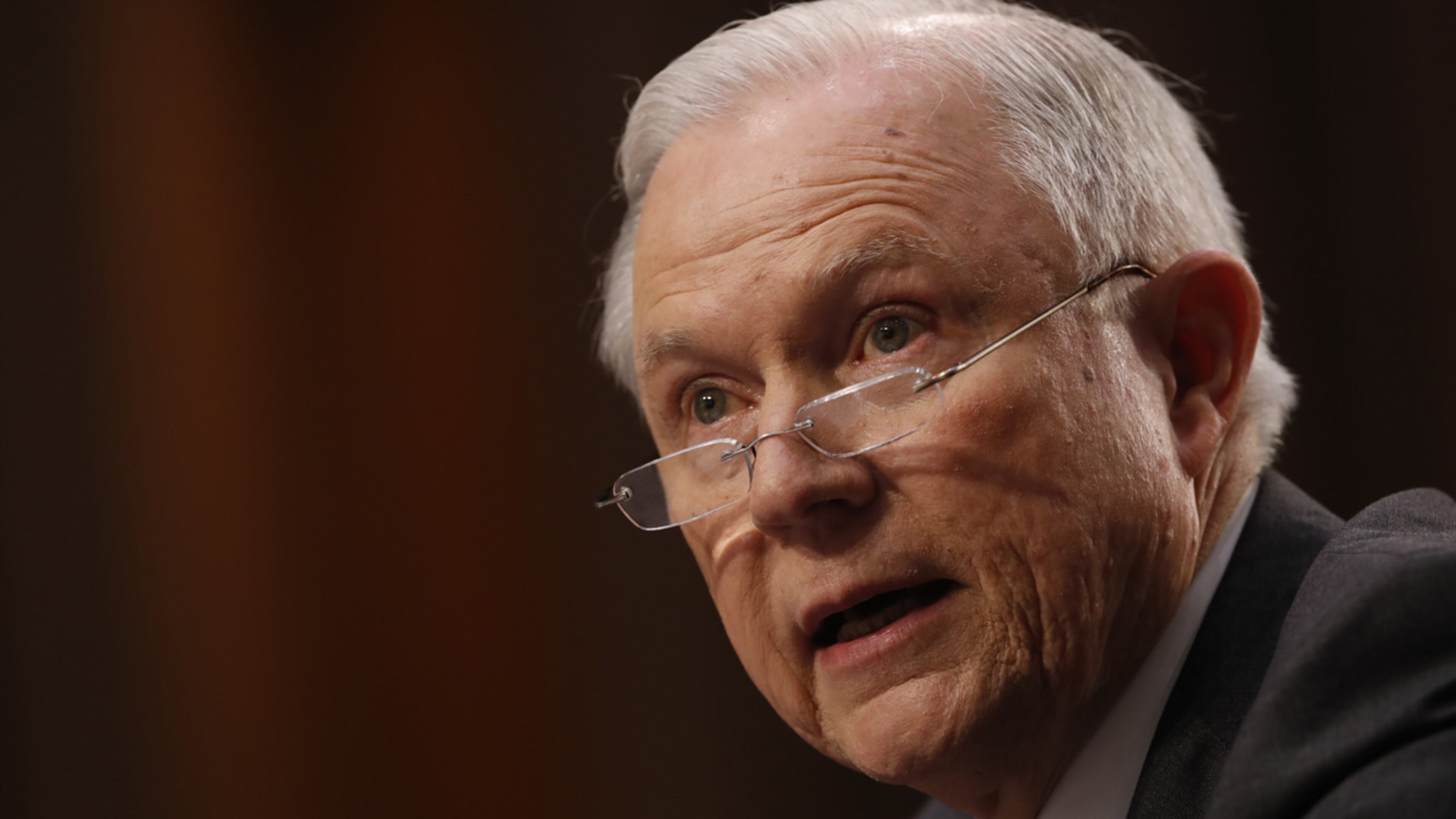 Attorney General Jeff Sessions testifies before the Senate Intelligence Committee hearing about his role in the firing of James Comey. (AP Photo/Jacquelyn Martin)