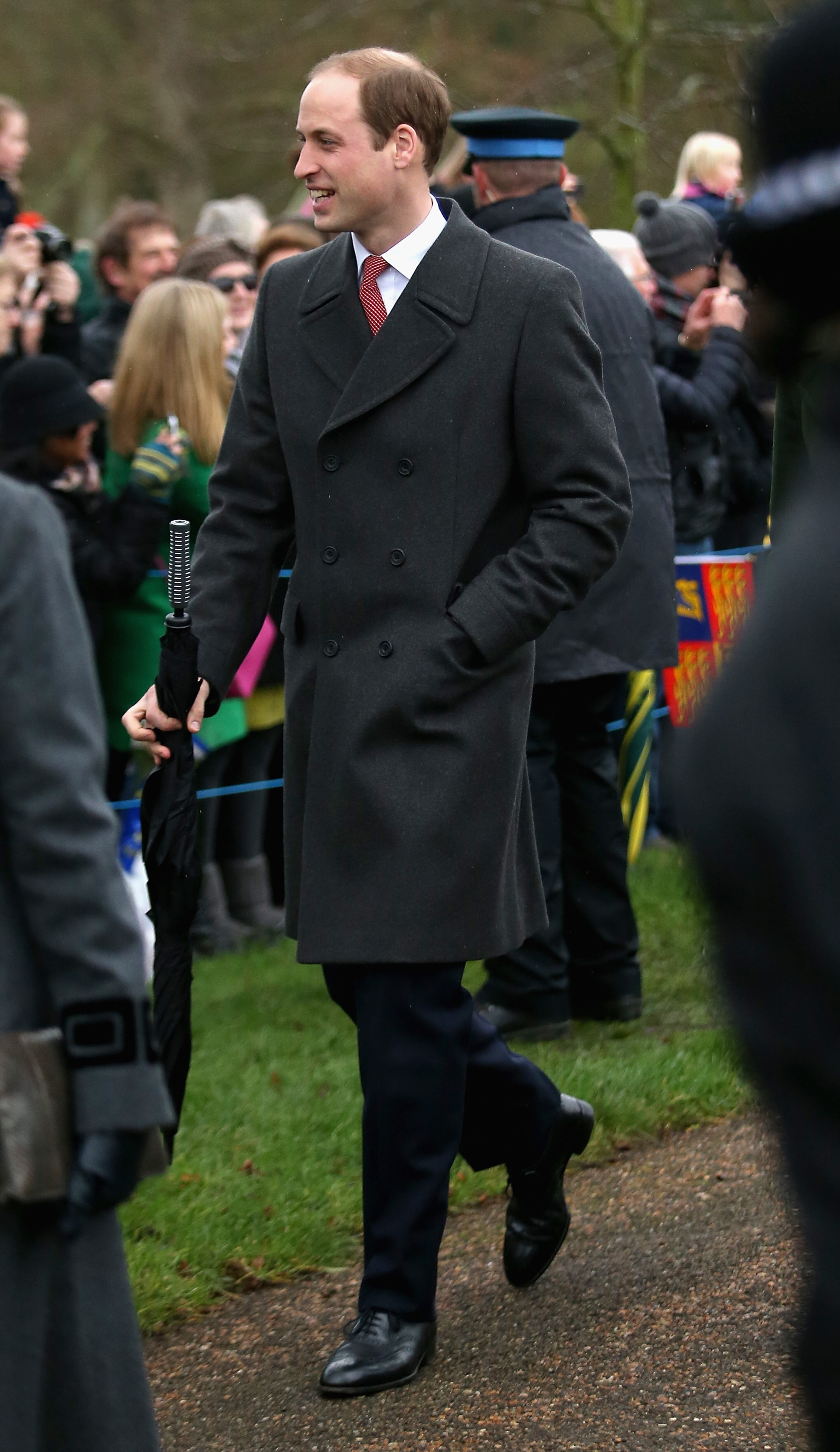 KING'S LYNN, ENGLAND - DECEMBER 25: Prince William, Duke of Cambridge, Duke of Cambridge attends a Christmas Day church service at Sandringham on December 25, 2015 in King's Lynn, England. (Photo by Chris Jackson/Getty Images)