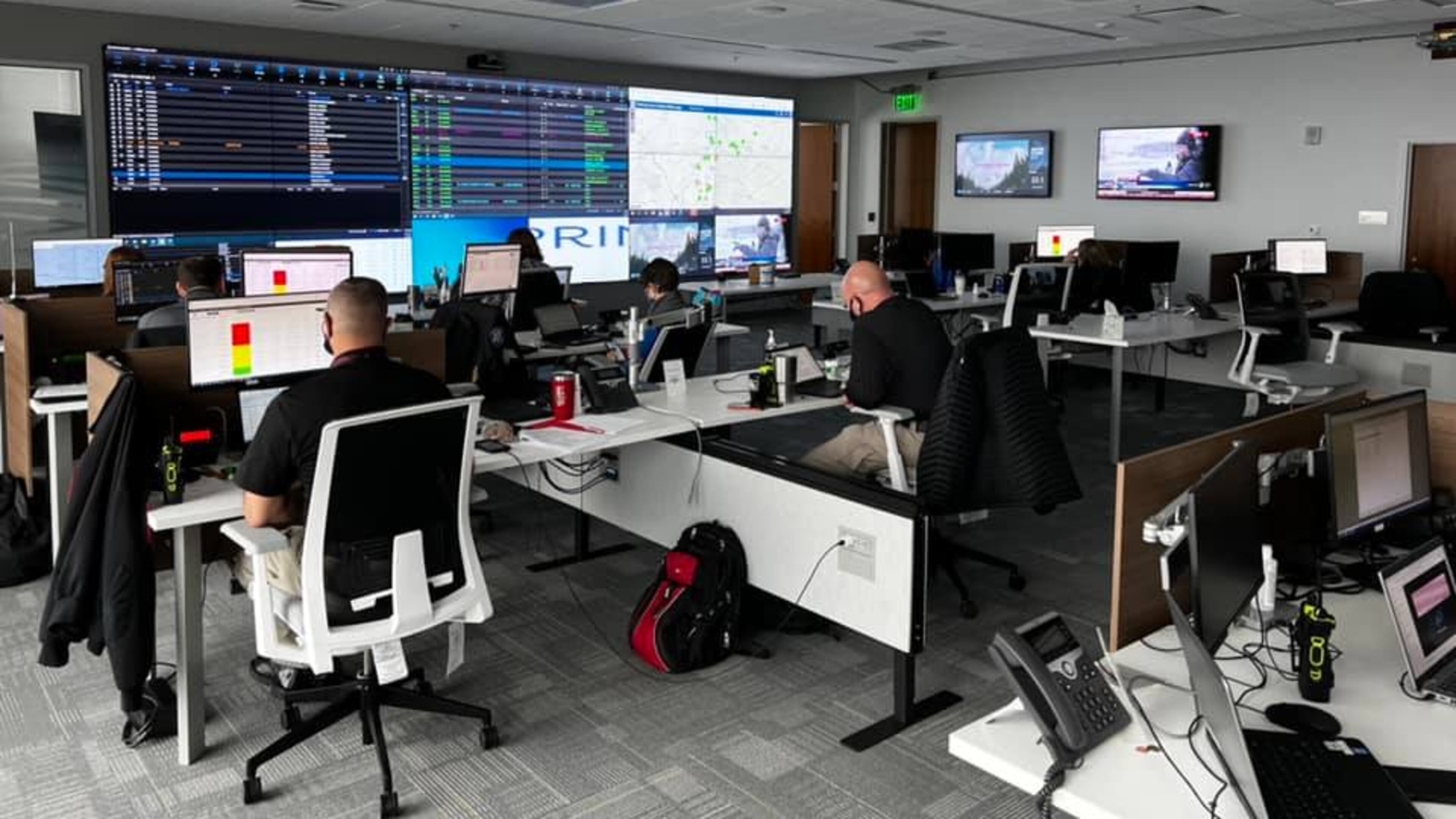 The Sandy Springs Emergency Operations Center is a central command and control facility responsible for carrying out the principles of emergency preparedness and emergency management, or disaster management functions at a strategic level during an emergency, and ensuring the continuity of operation of the City of Sandy Springs. (Courtesy Sandy Springs Police)