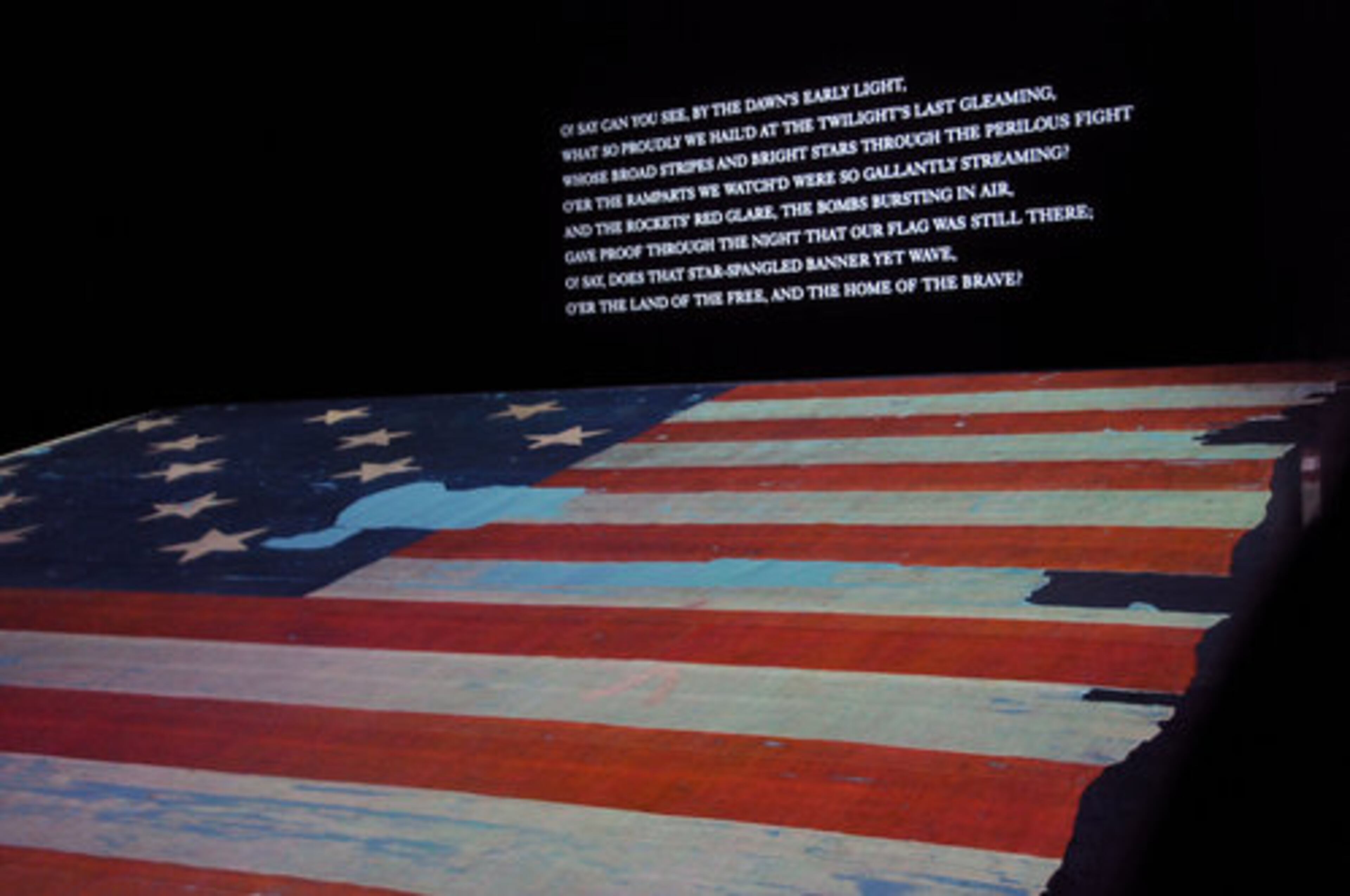 THE 200-YEAR-OLD flag that inspired "The Star-Spangled Banner" is the jewel in the museum's crown. After an extensive restoration, the flag was moved to a new display.