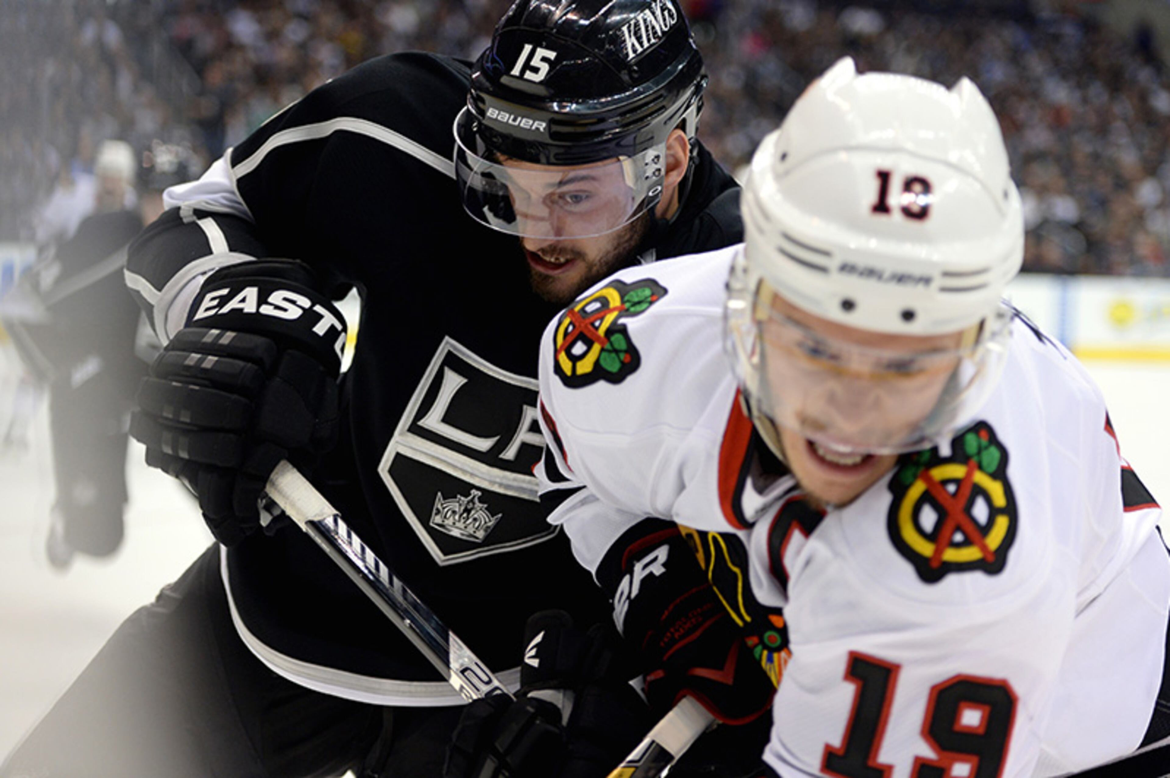 OLD-TIME HOCKEY: Or at least old-time hockey towns are alive and moving inexorably toward a Stanley Cup Finals. The Boston Bruins took a 3-0 lead in the Eastern finals on Wednesday night and the Chicago Blackhawks will try to take a 3-1 stranglehold on the Los Angeles Kings on Thursday (9 p.m., NBCSN) in the Western finals. It would set up a Cup final of two of the Original Six teams that formed the NHL for its first 25 years, and lead inevitably to grainy highlight film of Chicago's Stan Mikita and Bobby Hull from the 1960s and the famous Bobby Orr clinching goal for Boston in the 1970 final.