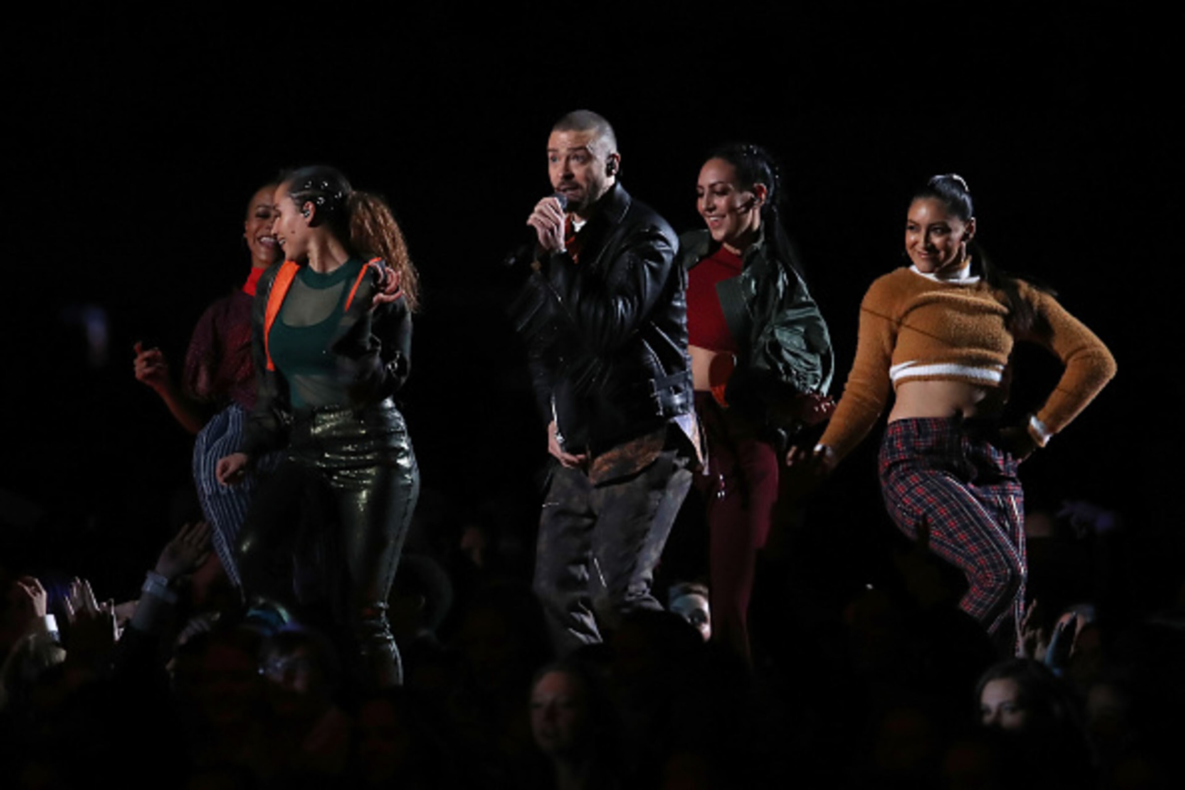 MINNEAPOLIS, MN - FEBRUARY 04: Justin Timberlake performs during the Pepsi Super Bowl LII Halftime Show at U.S. Bank Stadium on February 4, 2018 in Minneapolis, Minnesota. (Photo by Andy Lyons/Getty Images)