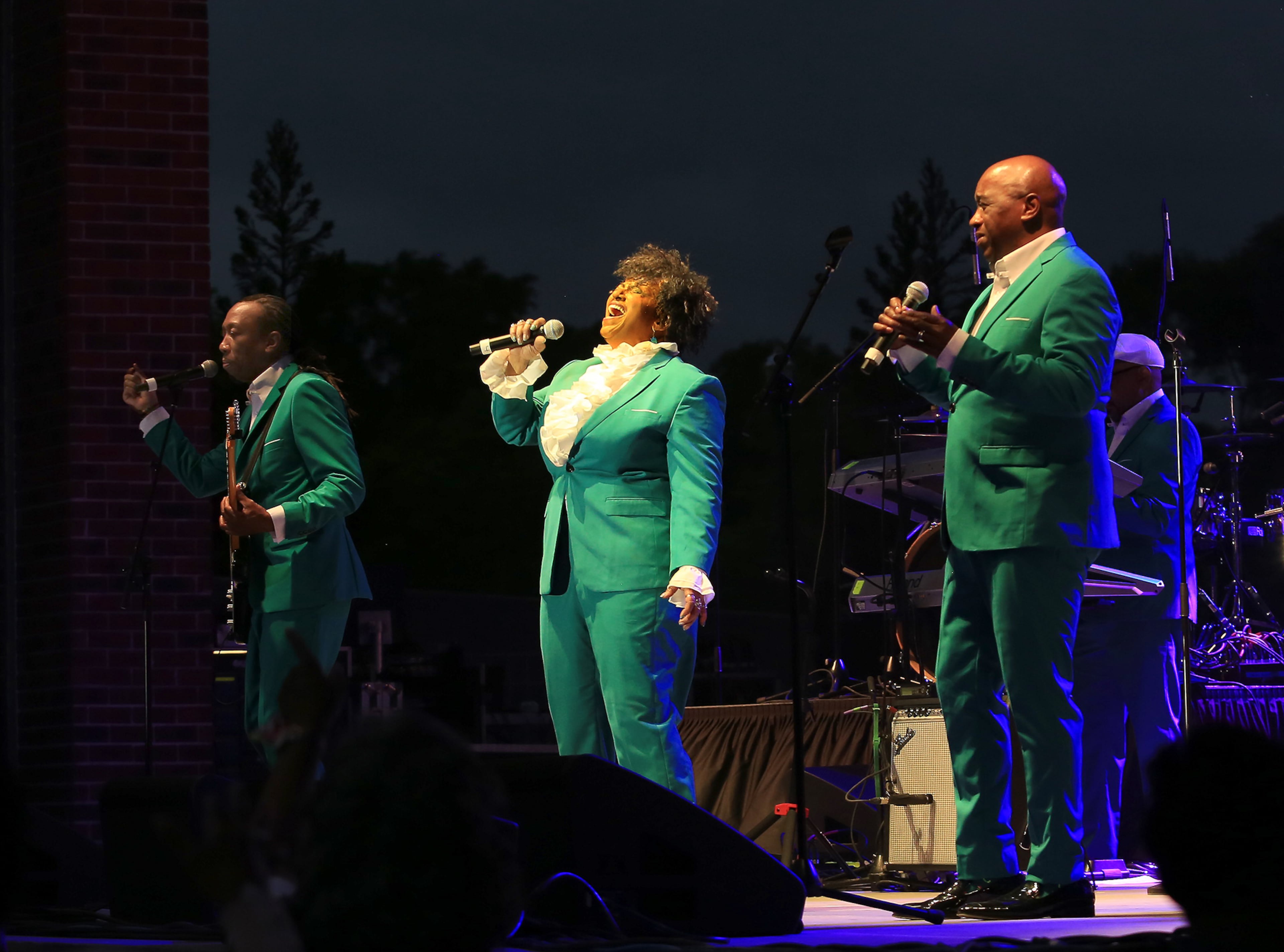 Midnight Star got the show off to a hot start at the Stockbridge Amphitheater on Saturday, May 7, 2022. (Photo: Akili-Casundria Ramsess for The Atlanta Journal-Constitution)