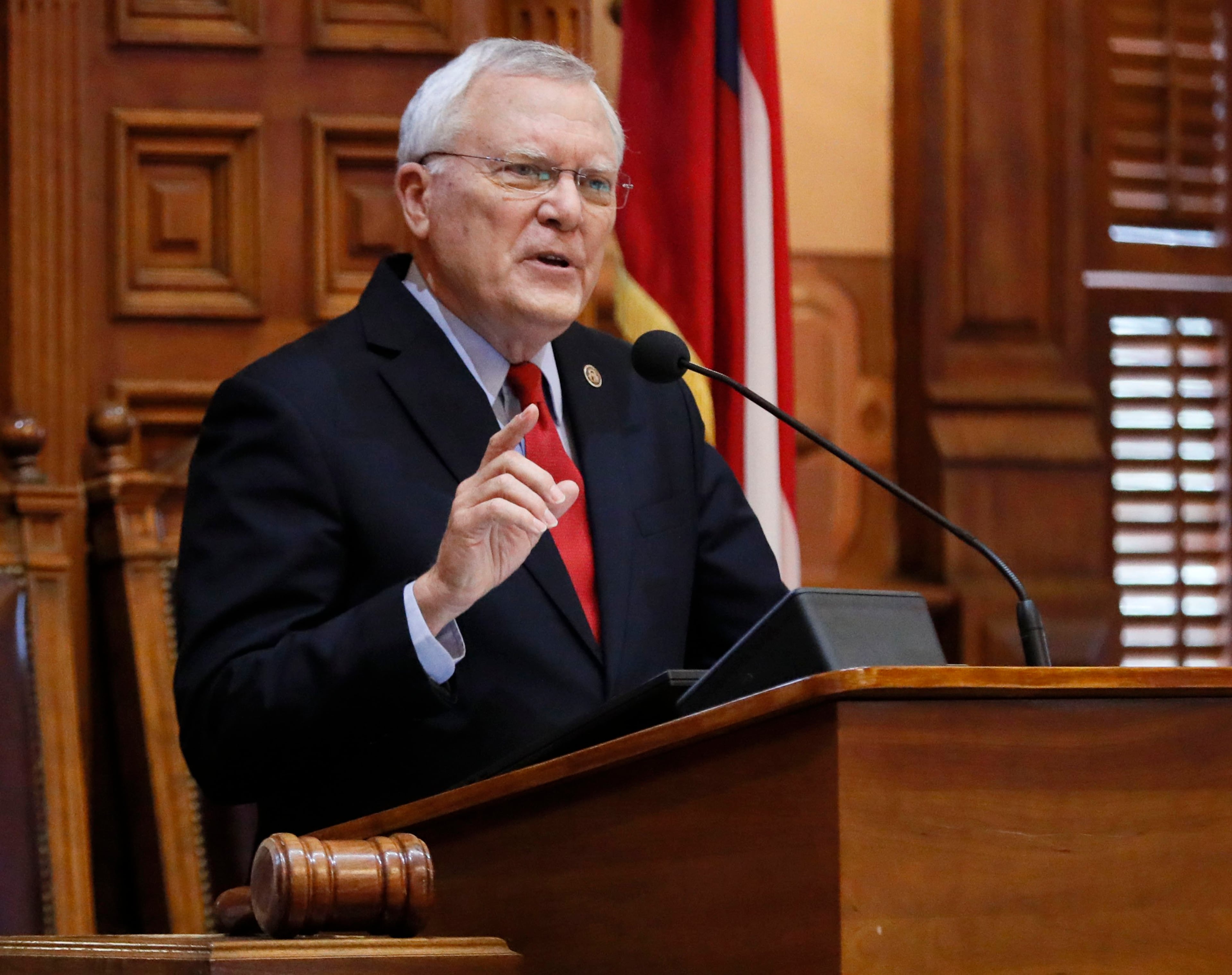Gov. Nathan Deal outlined his agenda in his final State of the State speech before a joint session of the General Assembly in the House Chamber at the Capitol on Thursday, Jan. 11, 2018.