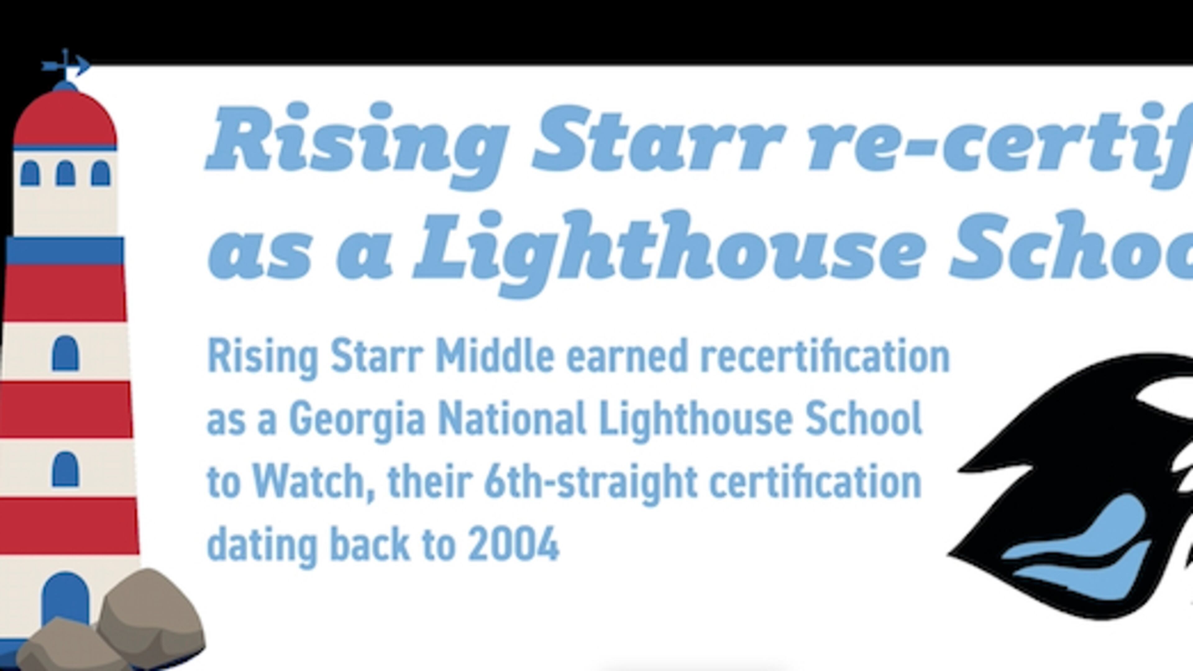 Rising Starr first earned Lighthouse School certification under Principal Len Patton in 2004. Courtesy FCBOE