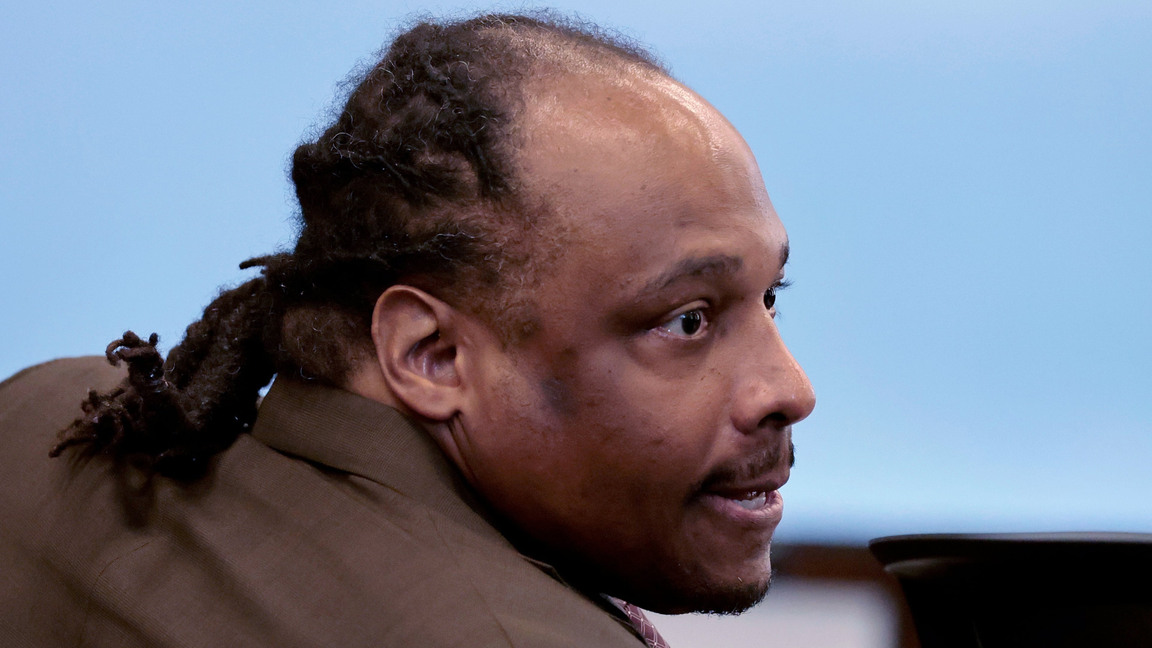 FILE- Alvin Campbell Jr. sits at the defense table during his sexual assault trial, in Suffolk Superior Court, in Boston, May 18, 2026. (Pat Greenhouse/The Boston Globe via AP, Pool, File)