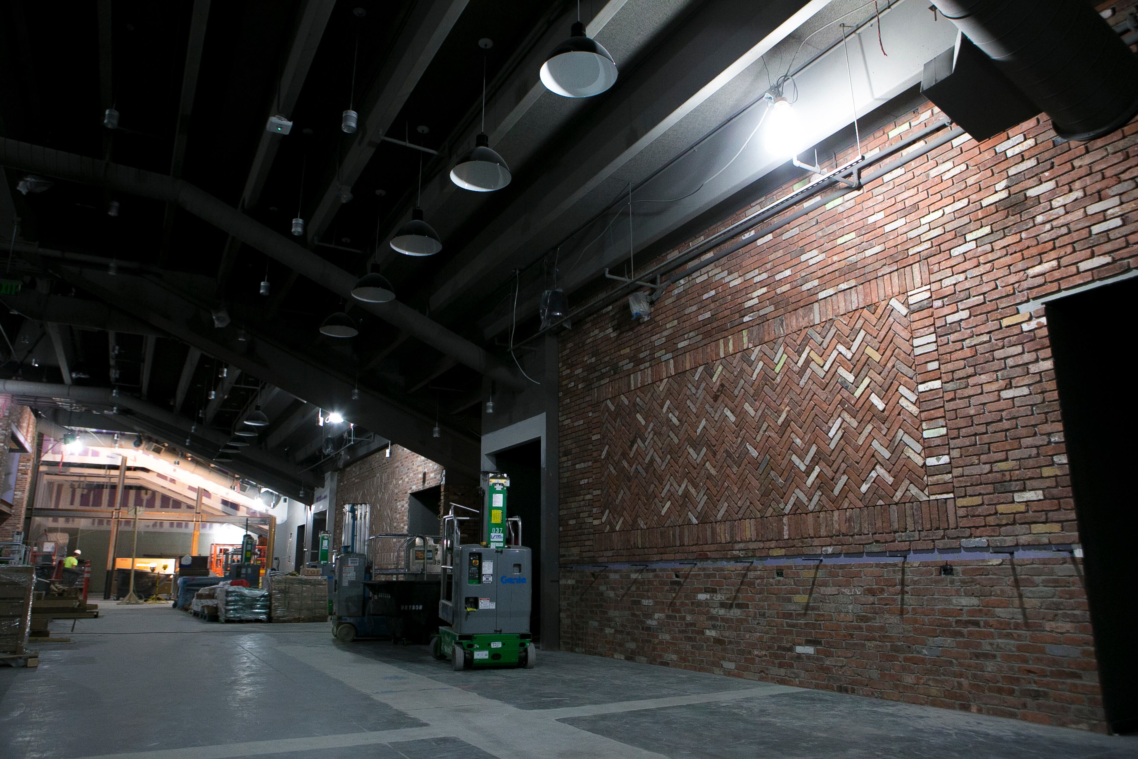 The Players Club area is shown during a guided media tour through the in-progress renovations at the State Farm Arena in Atlanta, Ga., on Thurs., Sept. 20, 2018. The renovations, which total $192.5 million, are on track to be completed by the arena's scheduled open house on October 20. The current rate of progress is about $1 million of work per day, according to Brett Stefansson, Atlanta Hawks executive vice president and general manager of State Farm Arena. (CASEY SYKES, CASEYLANESYKES@GMAIL.COM)
