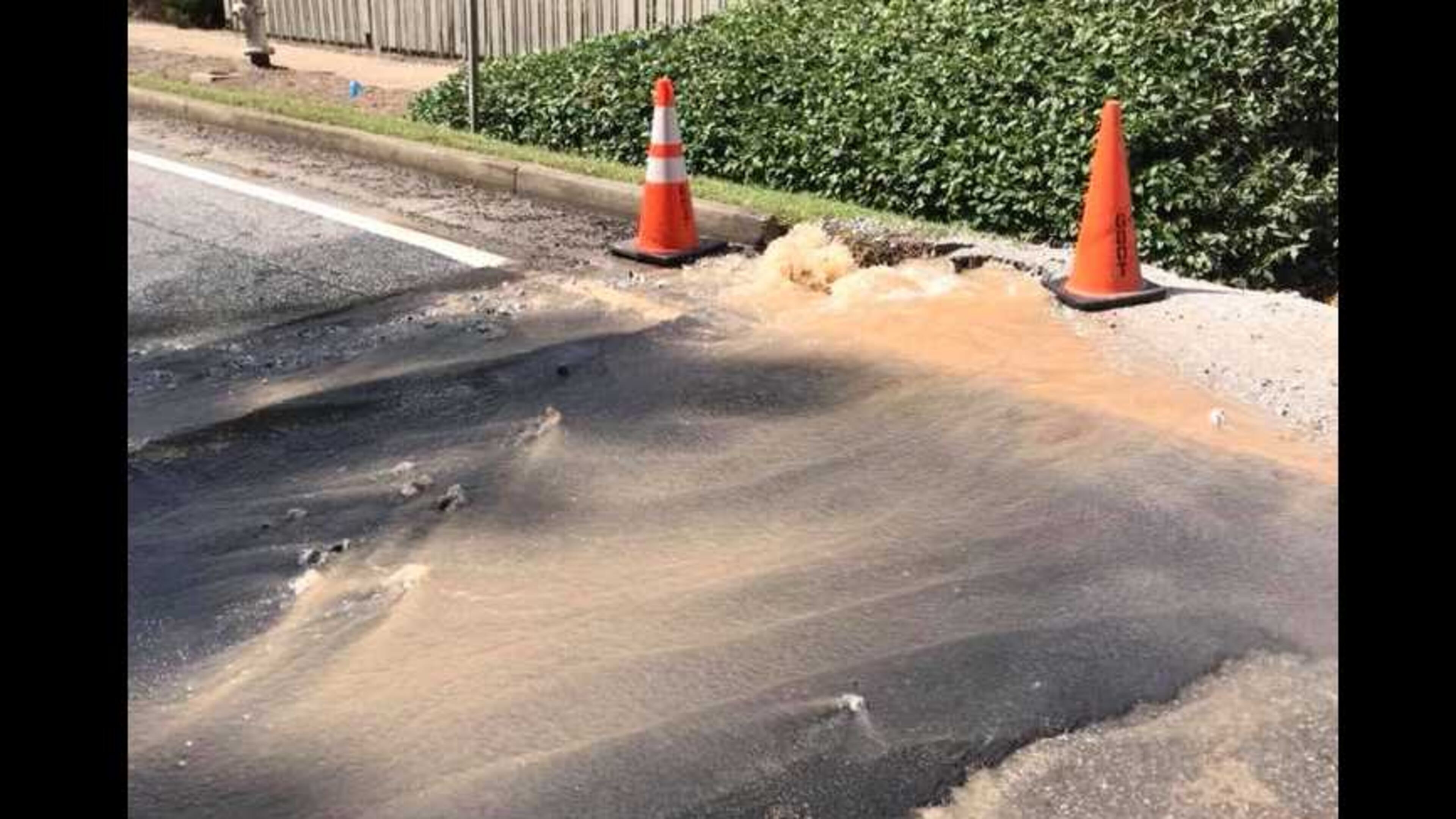 Lake Acworth Drive is closed at Cottage Oaks Drive and will be for about six hours.