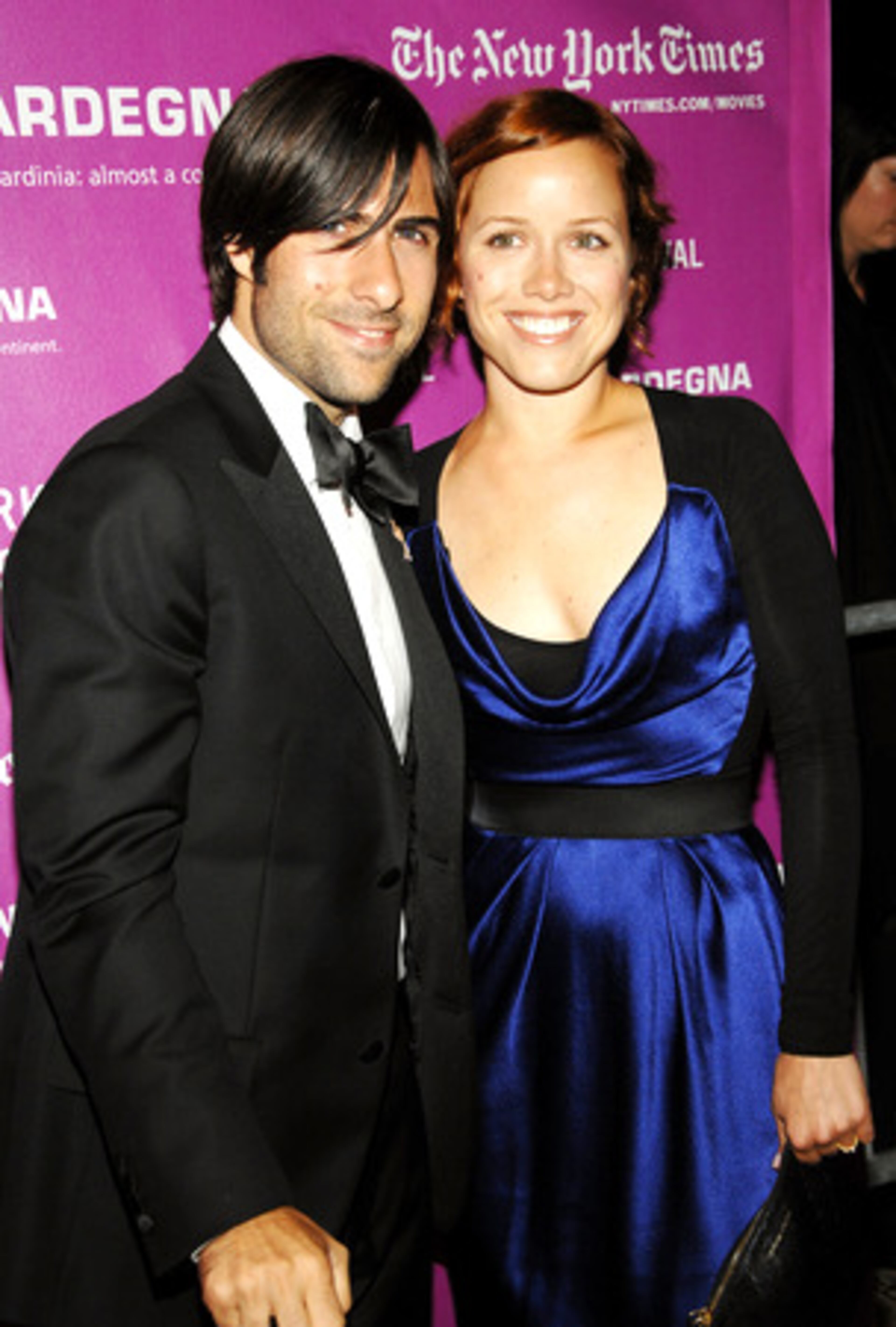 Girlfriend Brady Cunningham accompanies Jason Schwartzman, who with Owen Wilson and Adrien Brody portray three American brothers on a trip in the movie.