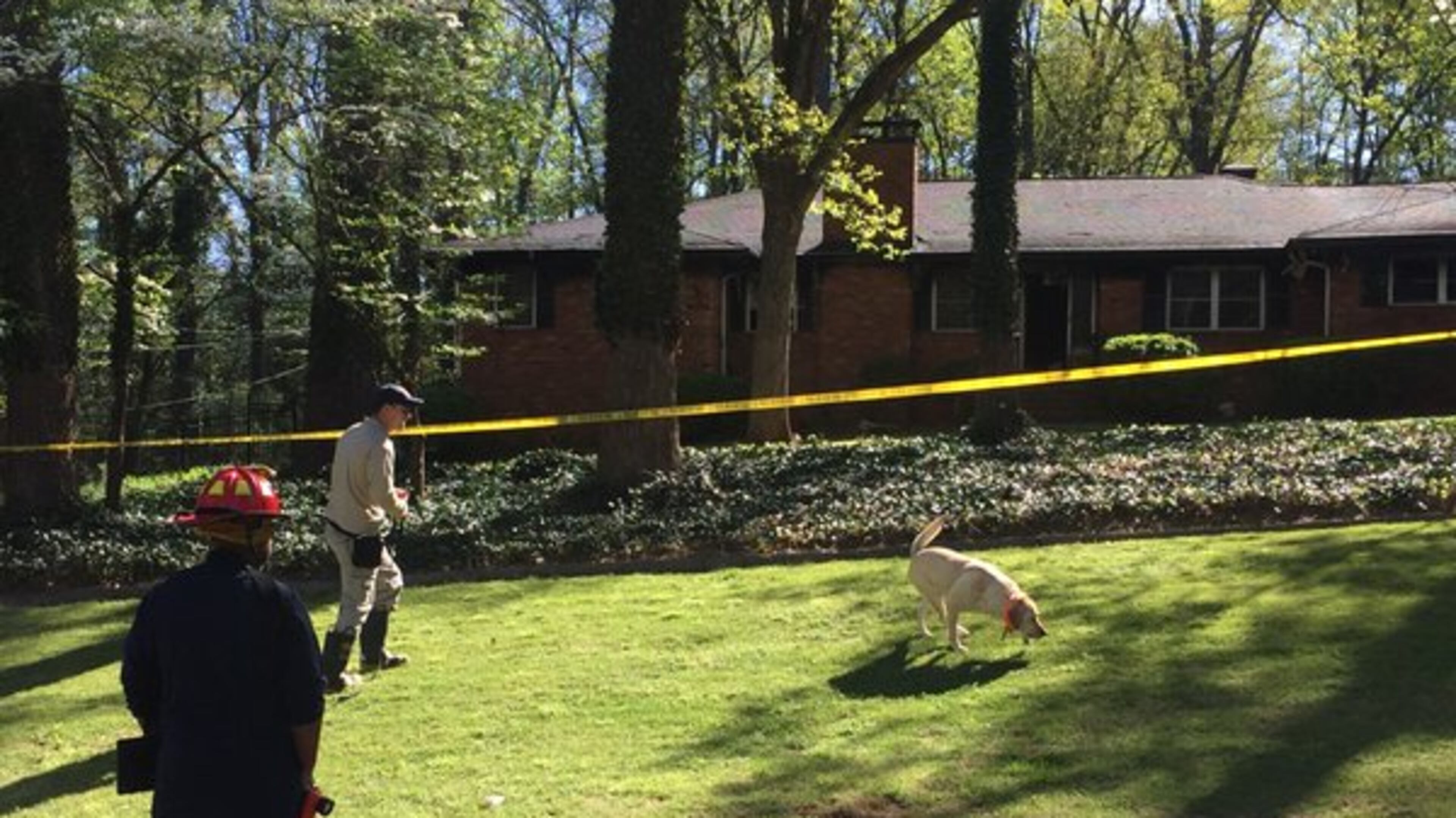 Investigators are looking into whether a home fire led to the death of a man found at the bottom of the home’s pool Saturday, April 2, 2016 in southwest Atlanta. (Credit: Channel 2 Action News)