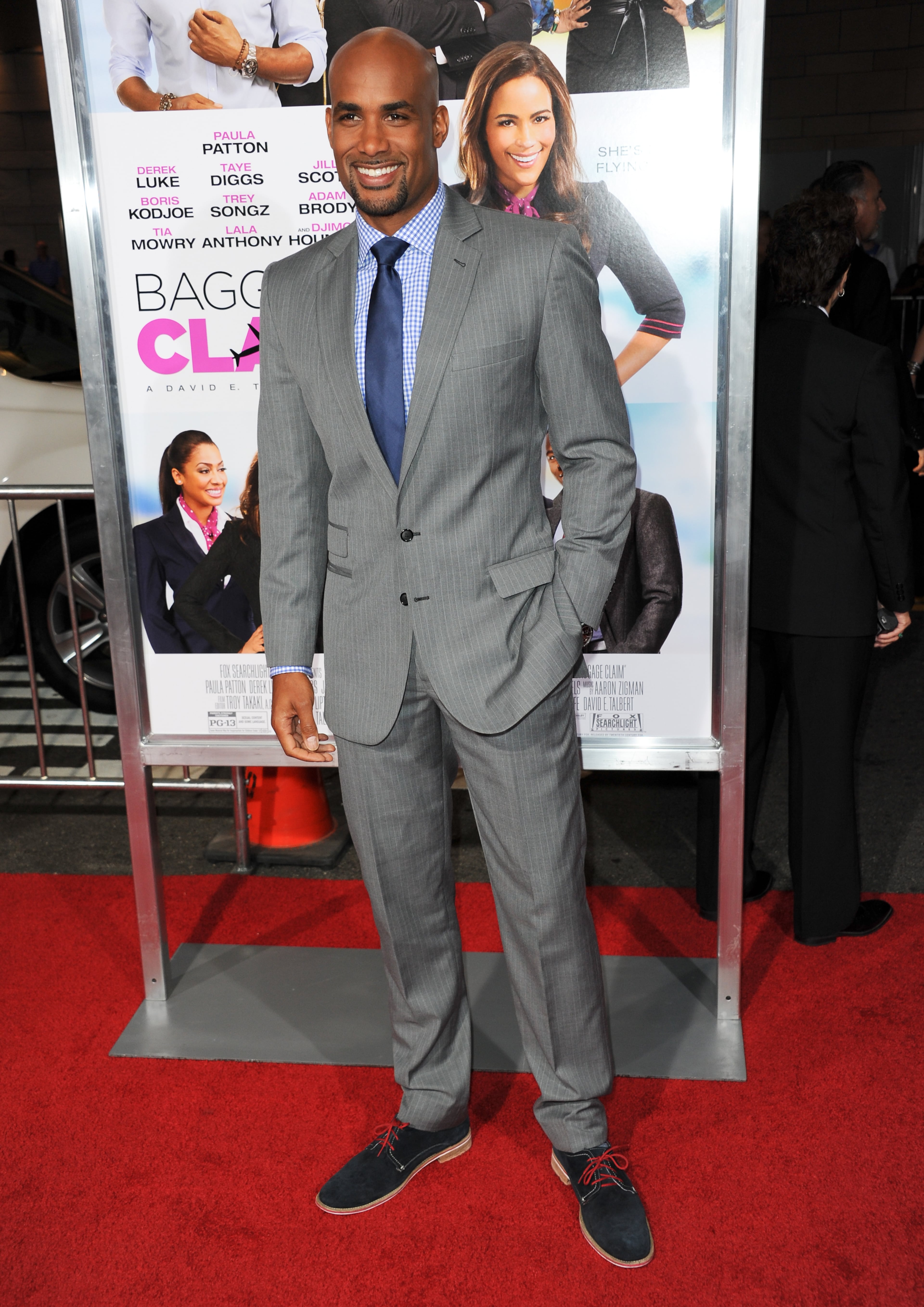 Boris Kodjoe arrives at the world premiere of "Baggage Claim" at the Premiere House at Regal Cinemas L.A. Live on Wednesday, Sept. 25, 2013 in Los Angeles.