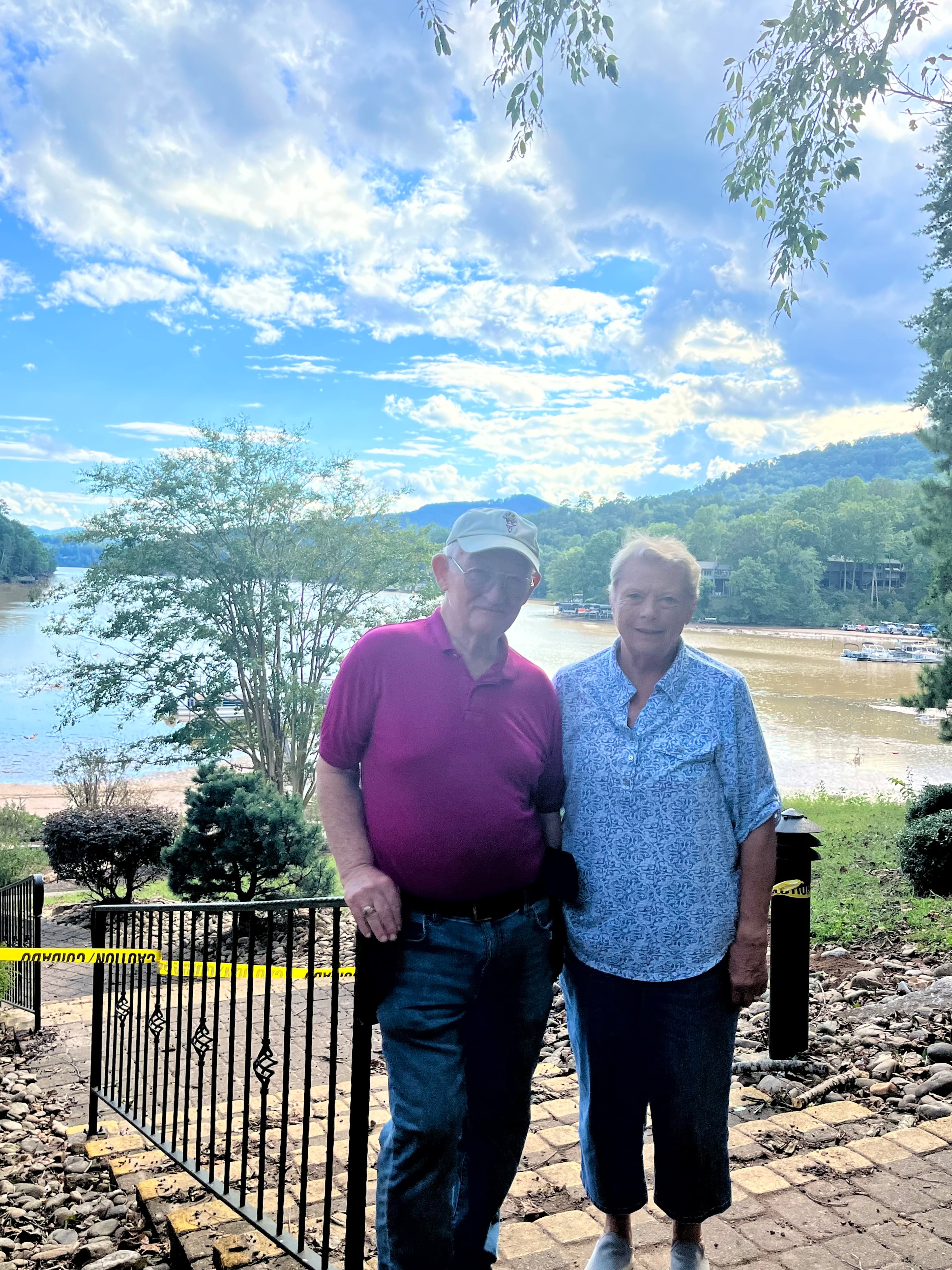 Bob and Judy Jay at Rumbling Bald, Lake Lure.