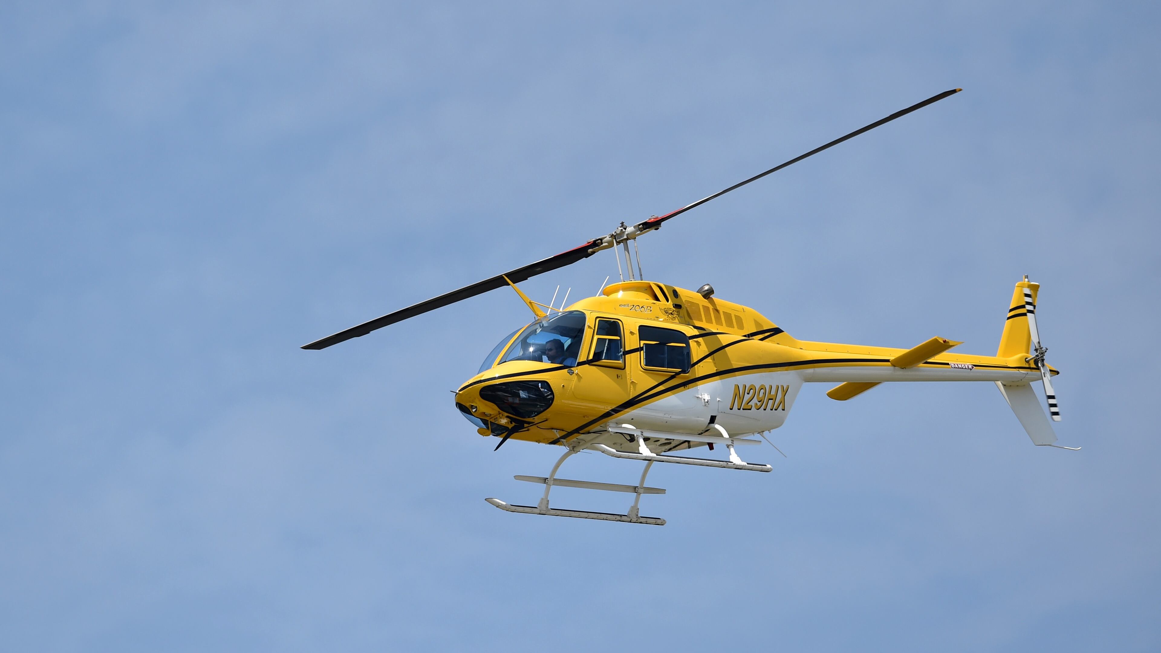 Kirby Smart's chartered helicopter, often referred to as the 'Kirby-copter' photographed in 2016. (Brant Sanderlin / AJC)
