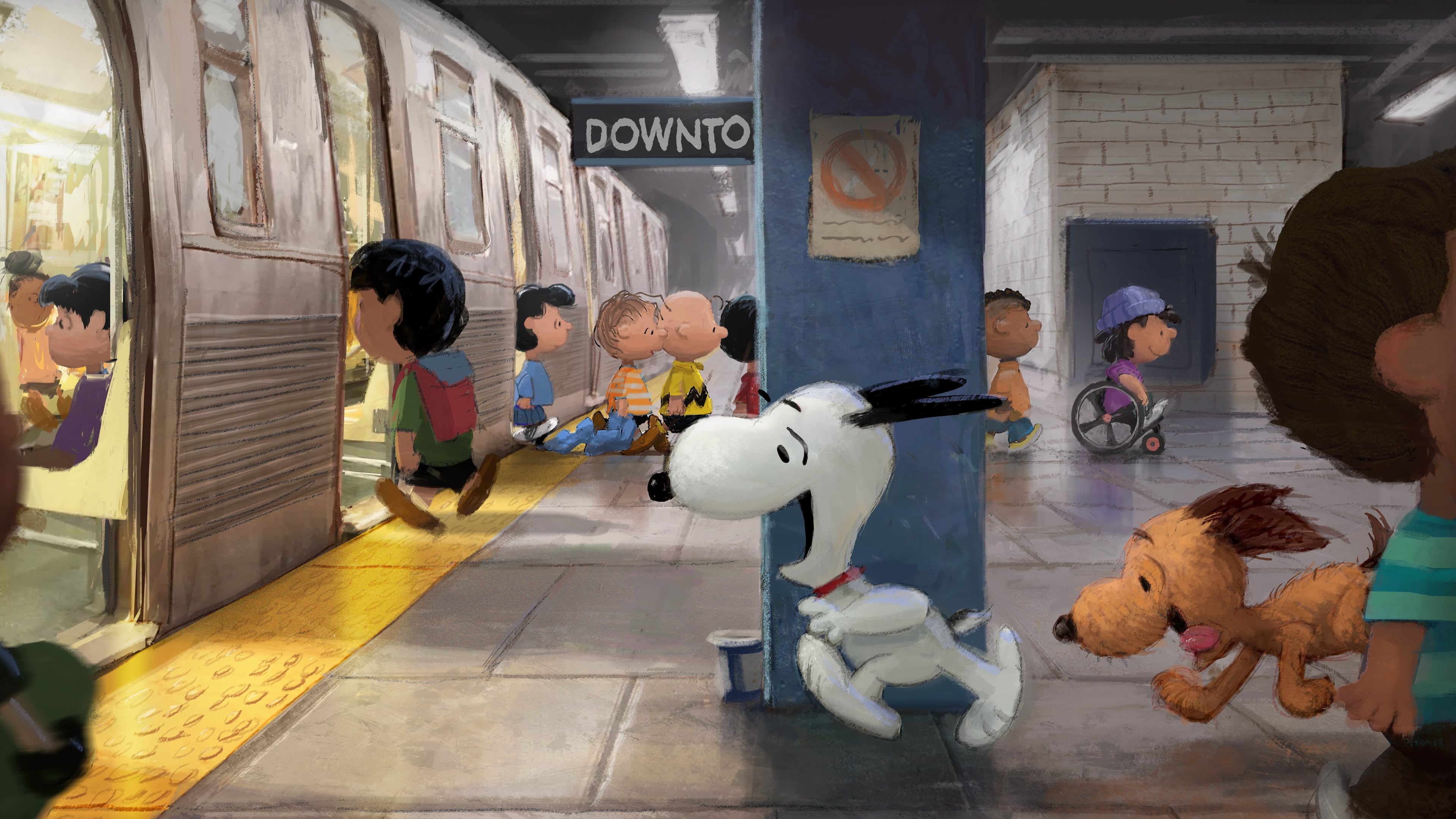 This image released by Apple TV shows “Peanuts” characters, including Snoopy, center, in a scene from the animated movie “Snoopy Unleashed” coming to Apple TV in 2027. (Apple TV via AP)