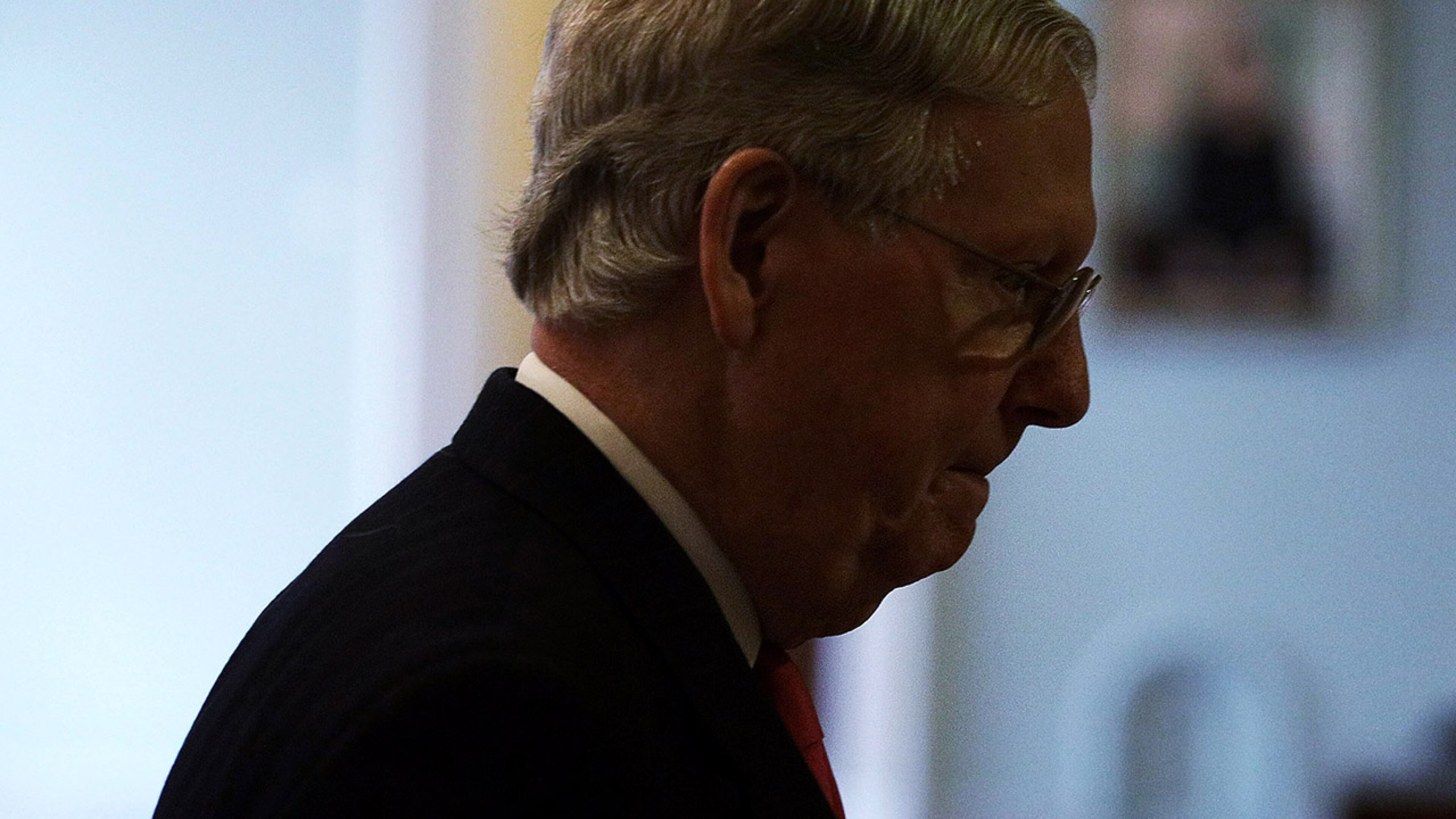 WASHINGTON, DC - APRIL 06: U.S. Senate Majority Leader Sen. Mitch McConnell (R-KY) walks towards the Senate Chamber at the Capitol April 6, 2017 in Washington, DC. Senate Republicans are expected to exercise the so called "nuclear option" to break a Democratic filibuster and pave the way to confirm President Donald Trump's Supreme Court nominee Neil Gorsuch. (Photo by Alex Wong/Getty Images)