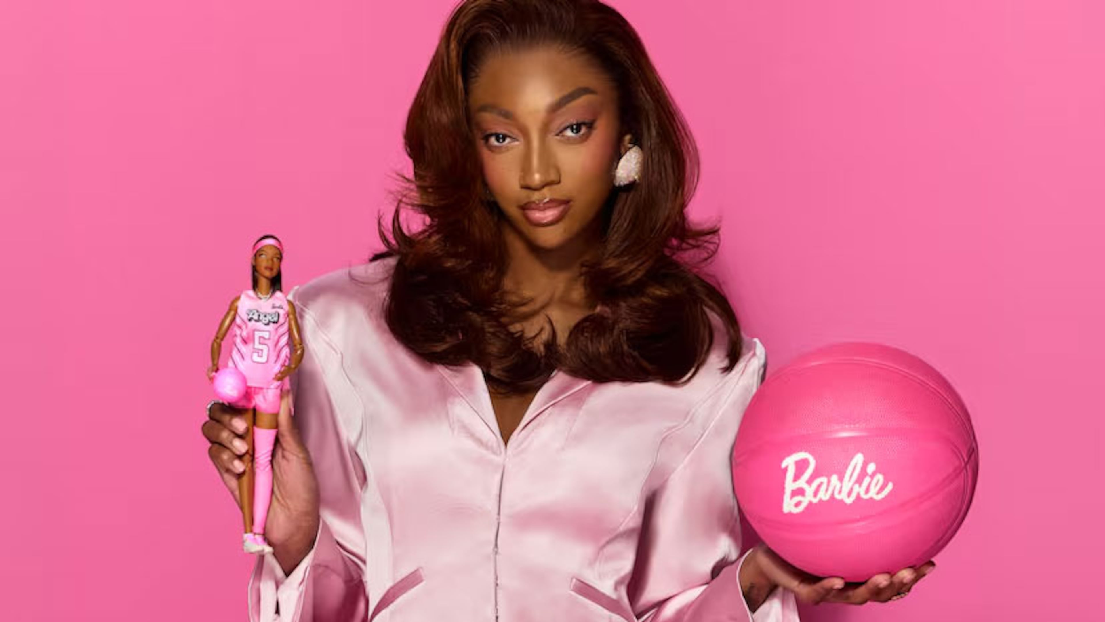 Mattel released a Barbie in the likeness of Dream forward Angel Reese ahead of Barbie Game Night between the Dream and Aces on Aug. 3 at State Farm Arena in Atlanta. (Courtesy of Mattel)