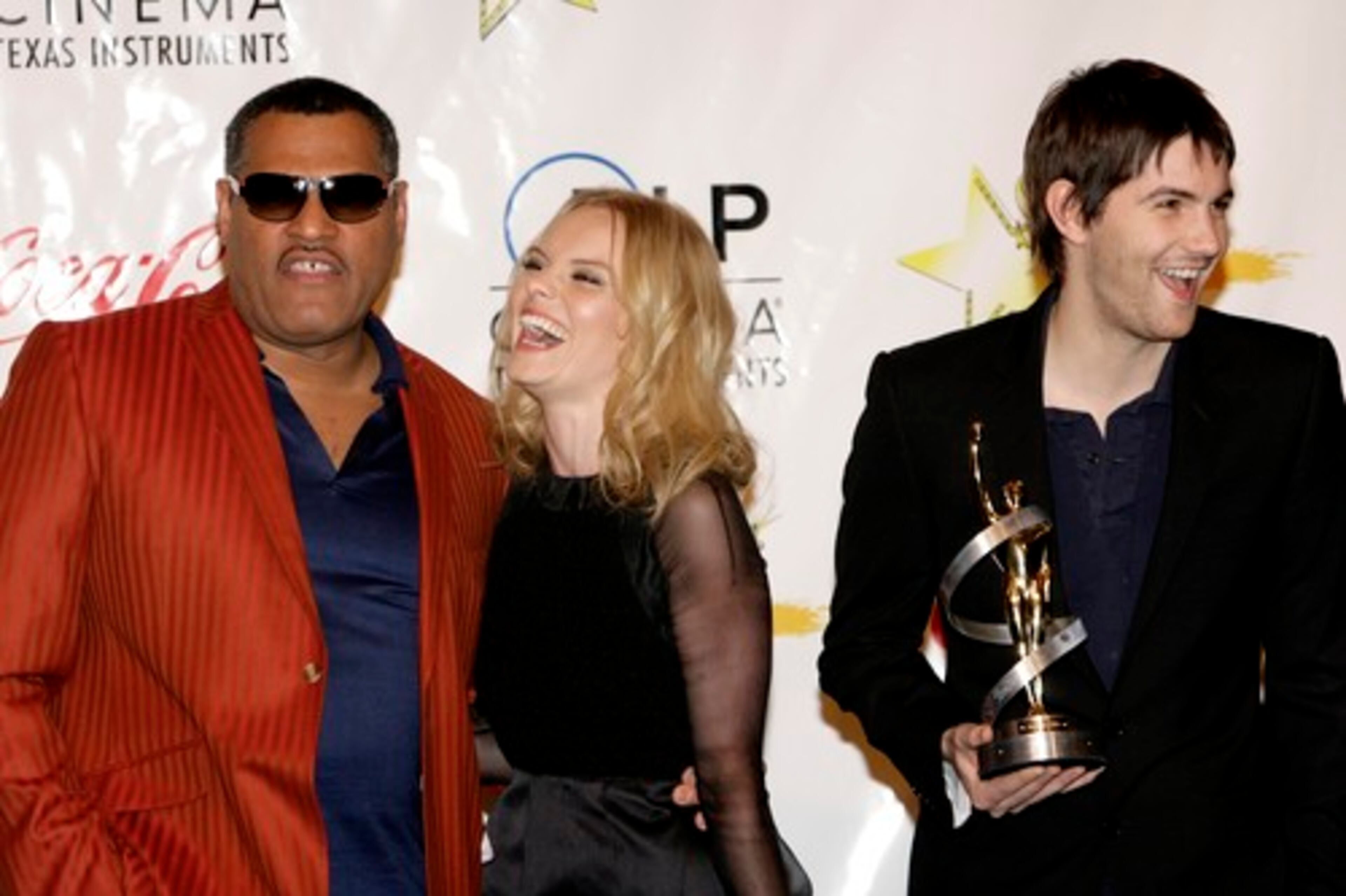 Laurence Fishburne strikes a serious pose, something co-stars Kate Bosworth and Jim Sturgess find difficult. The three make up quite an ensemble, which is why they took home the ensemble award for "21," which arrives in theaters March 28.