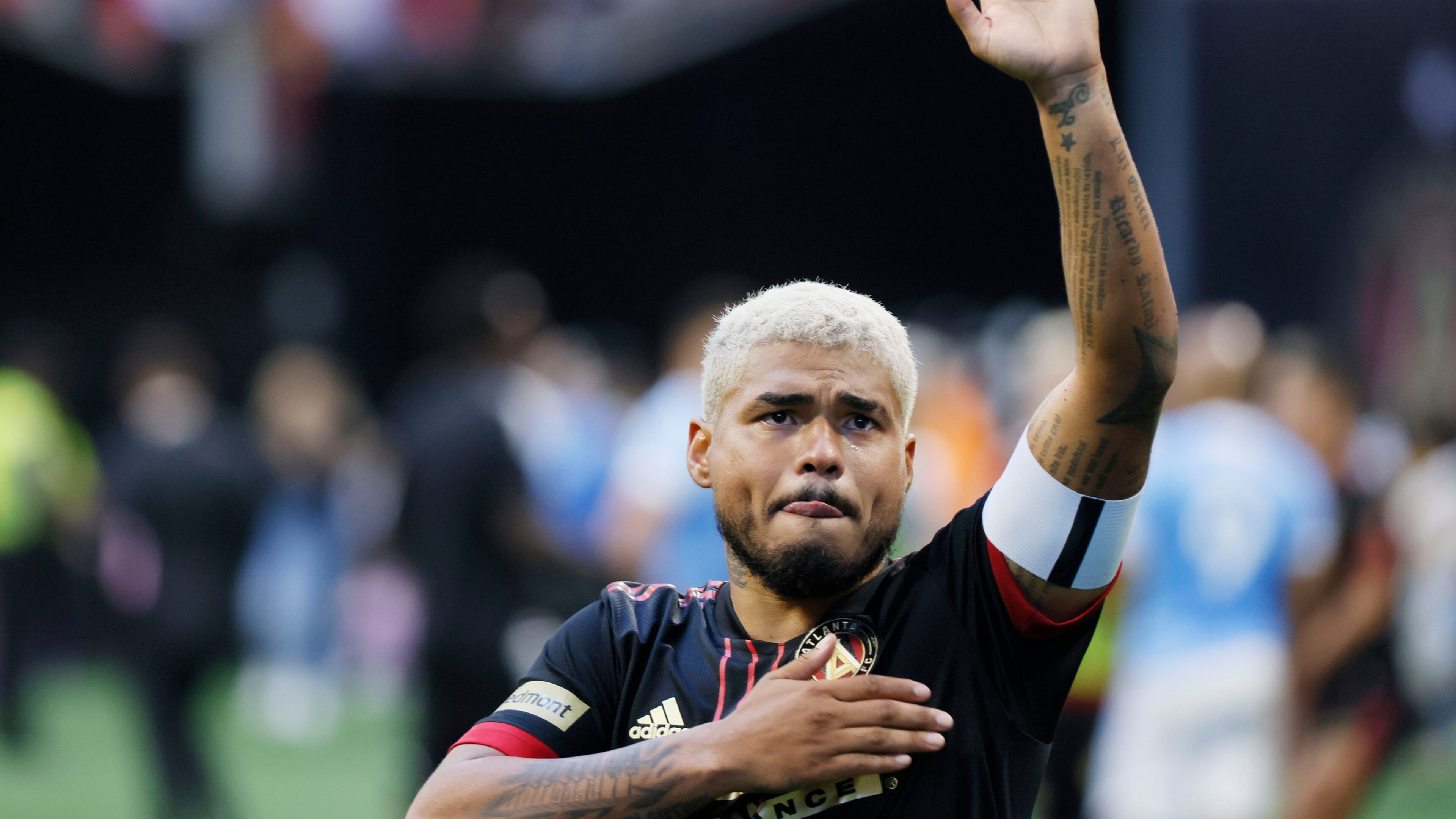 Atlanta United forward Josef Martinez thanked everyone in the stands after the season finale at Mercedes-Benz Stadium. Martinez has reportedly agreed to join Inter Miami. (Miguel Martinez/The Atlanta Journal-Constitution/TNS)