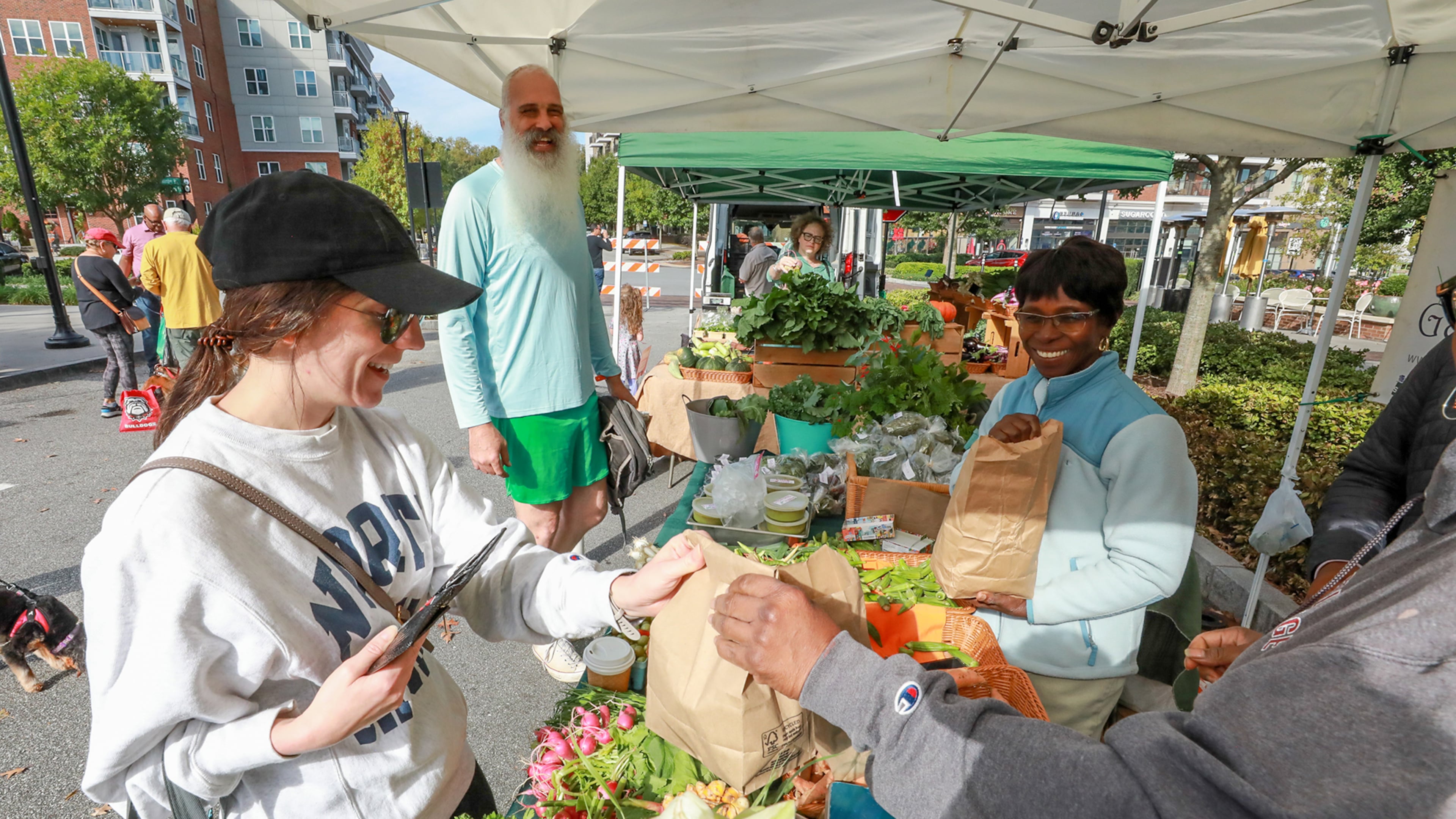 Longtime Sandy Springs Farmers Market vendor and herbalist Yves McLean of Yves Garden in Decatur brings fresh herbs and herbal teas direct from her Douglasville garden.
Courtesy of Chris Savas