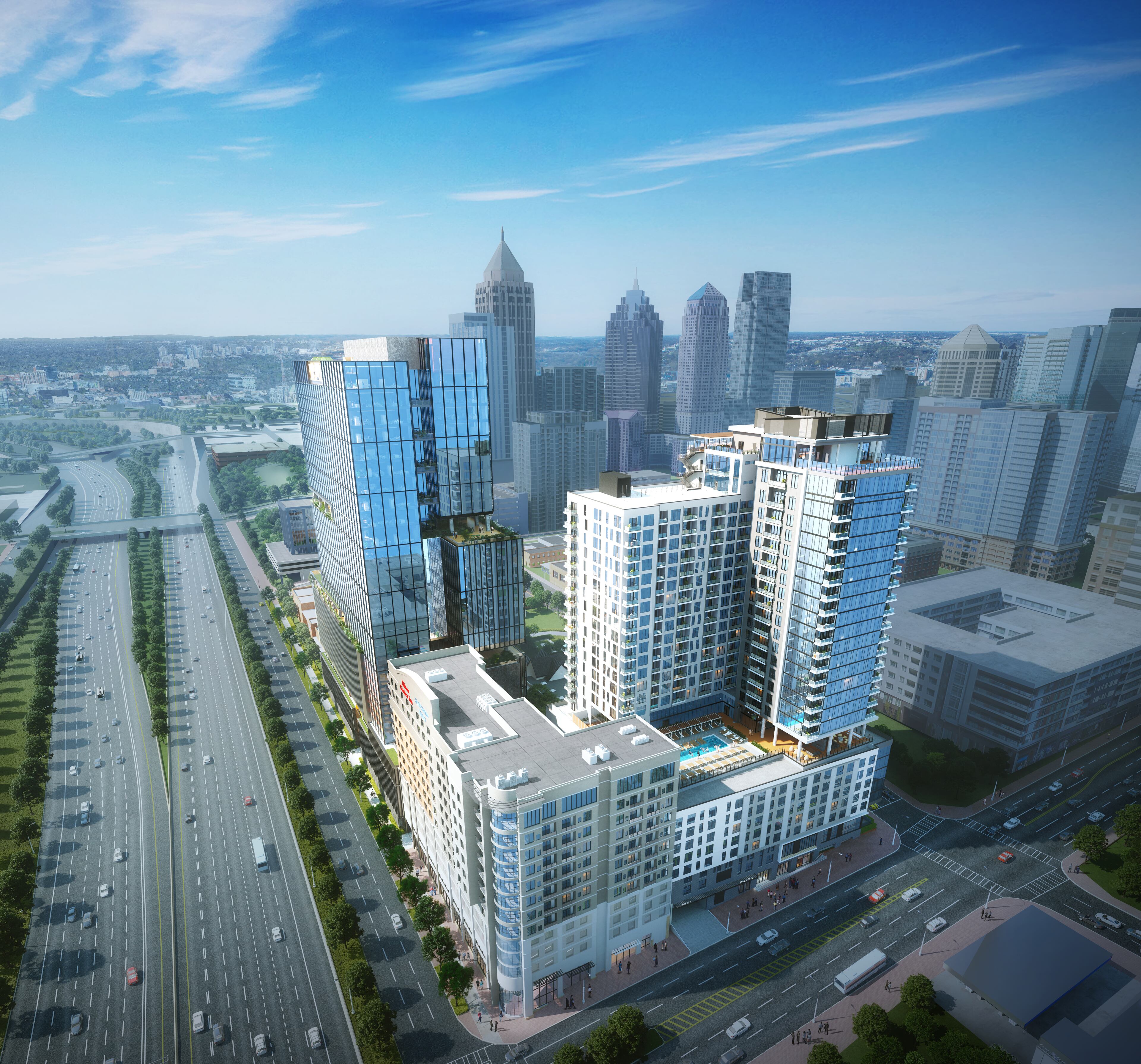 Portman's Spring Quarter development spans 4.1 acres in Midtown.