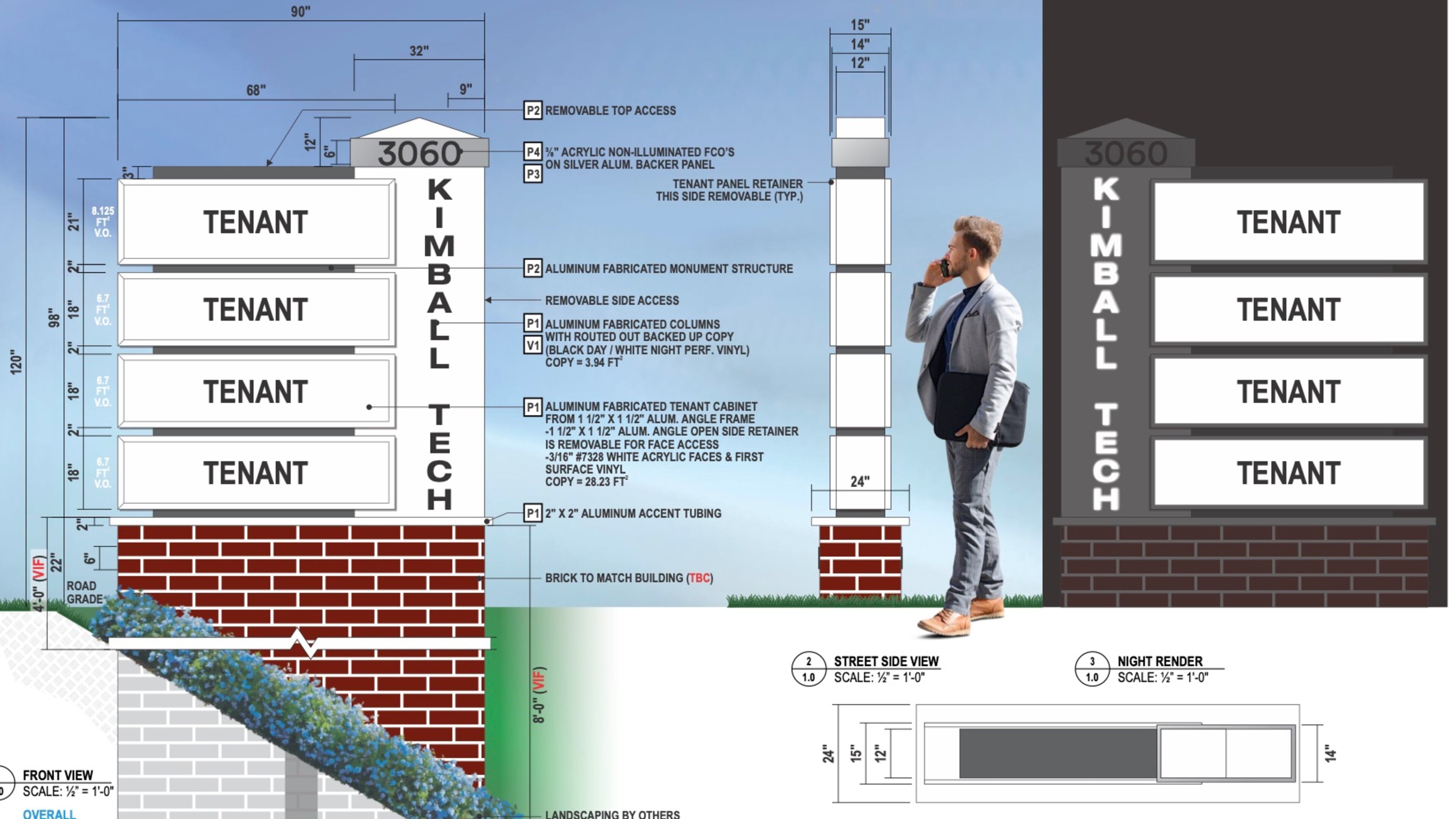 The Alpharetta City Council approved this plan for new signage at 3060 Kimball Bridge Rd. (Courtesy City of Alpharetta)