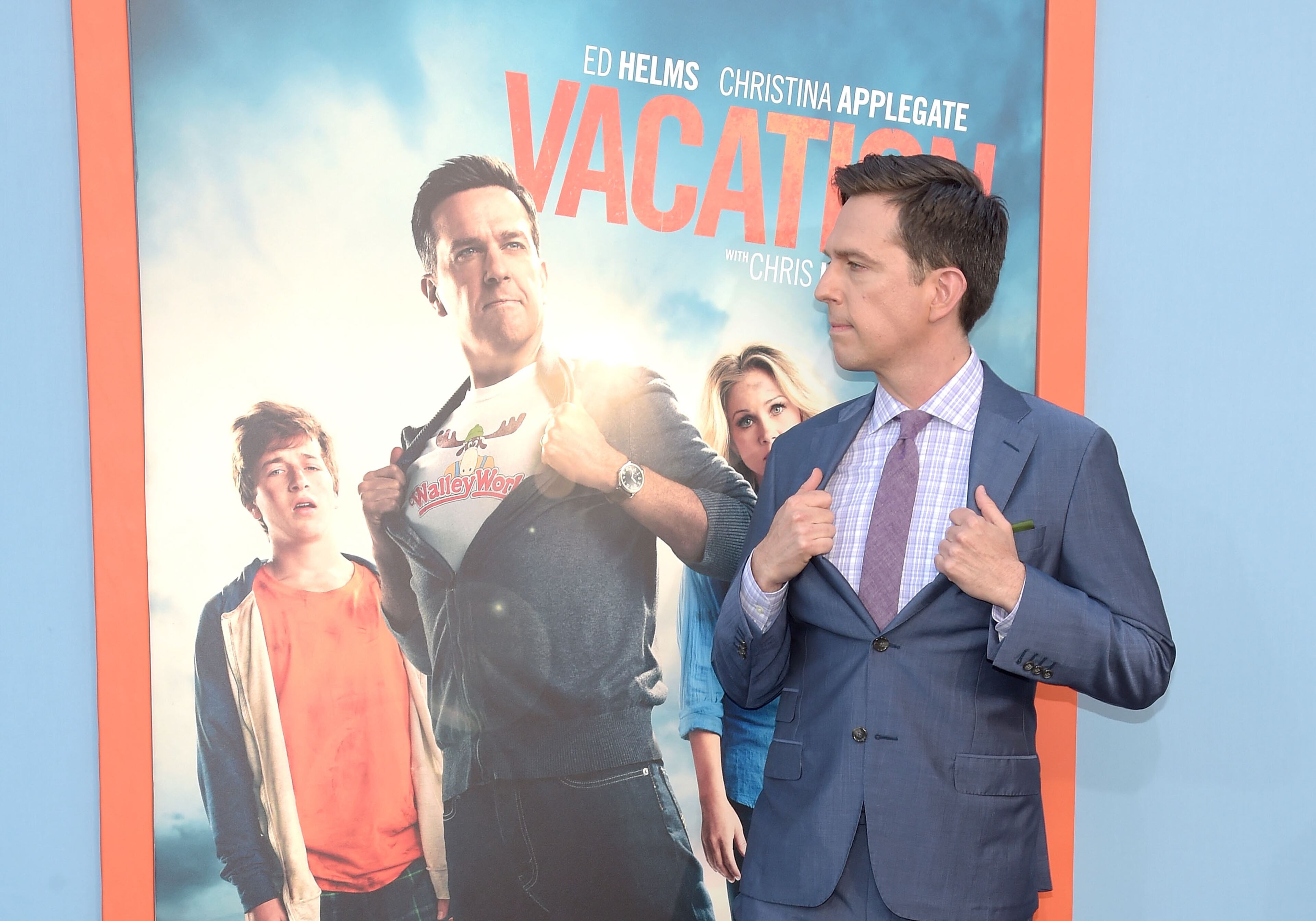 WESTWOOD, CA - JULY 27: Actor Ed Helms attends the premiere of "Vacation" at Regency Village Theatre on July 27, 2015 in Westwood, California. (Photo by Jason Kempin/Getty Images)
