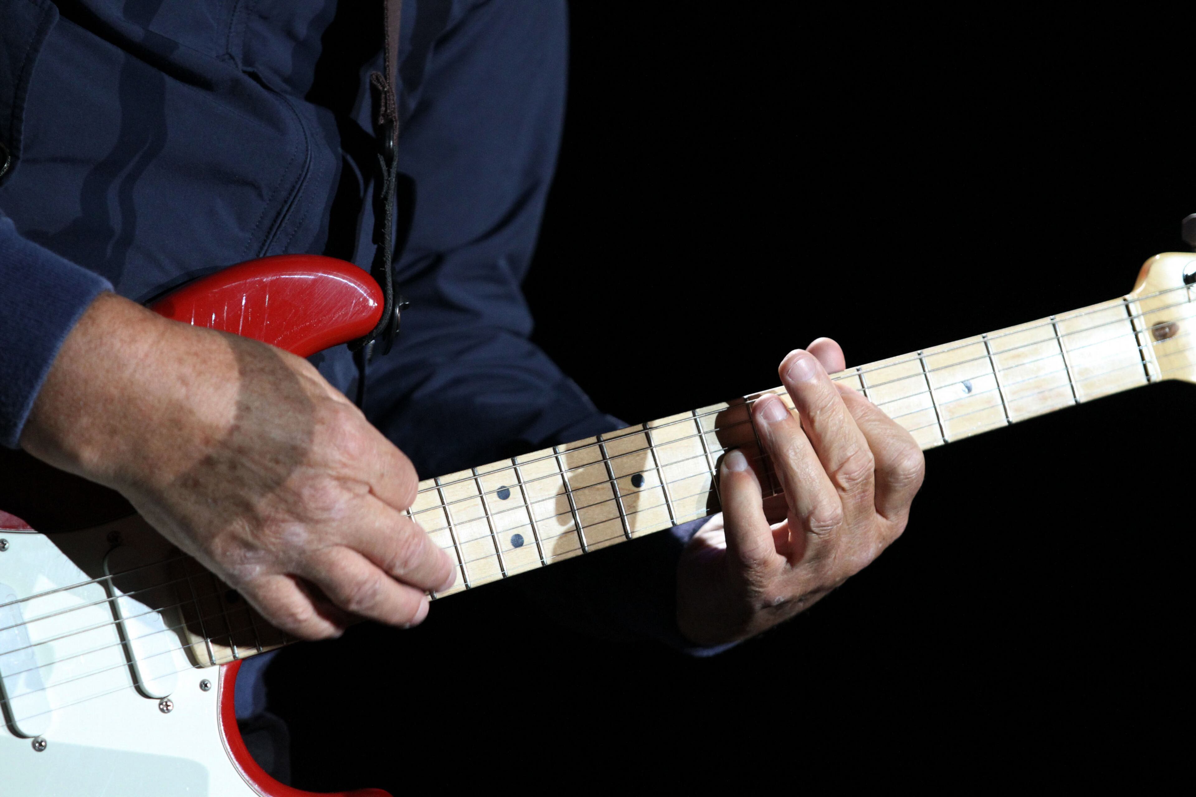 The fretwork of guitar virtuoso Pete Townshend. Robb D. Cohen/RobbsPhotos.com