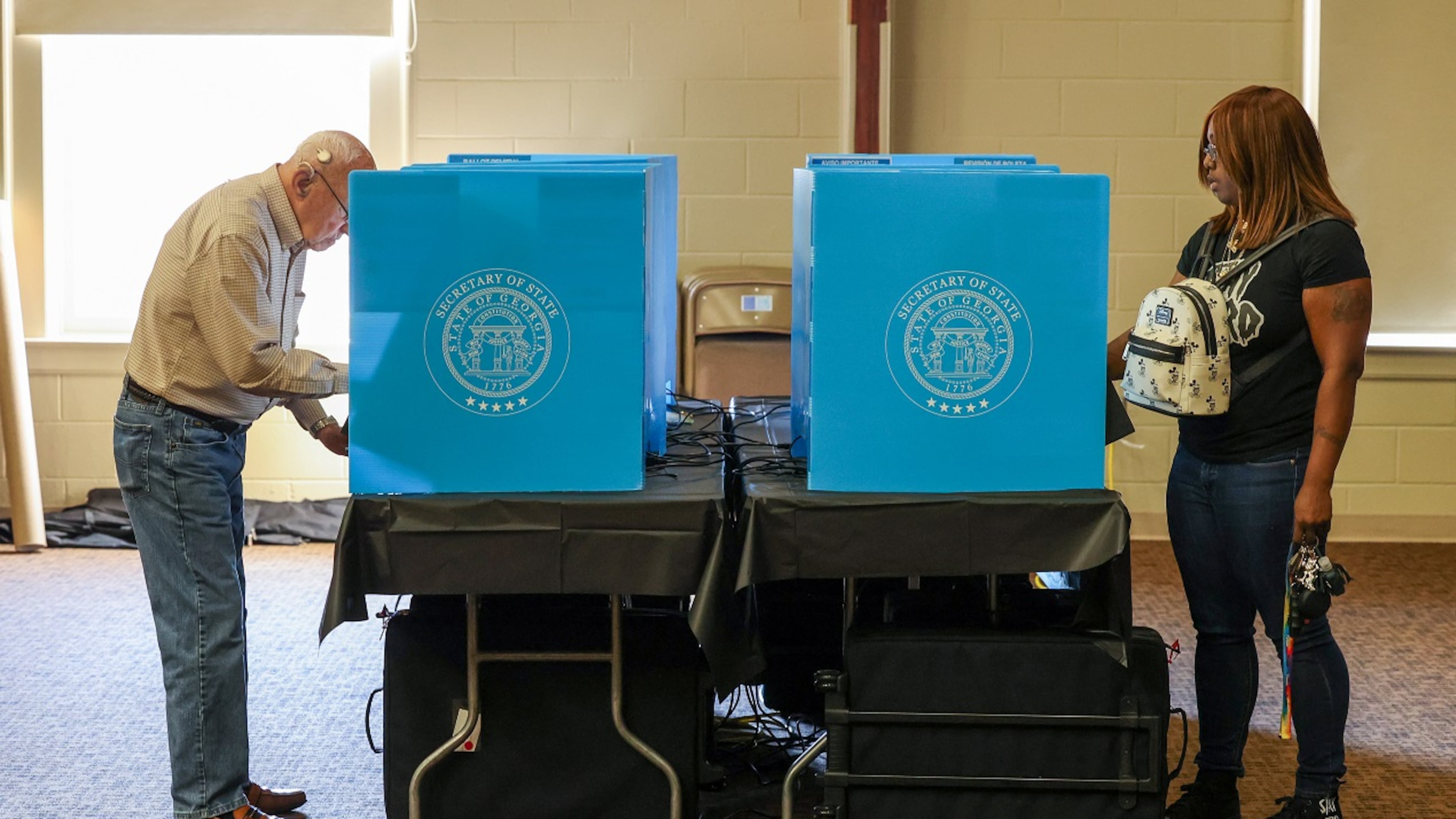 Voters cast their ballots at LV First United Methodist Church in Lawrenceville. PHIL SKINNER FOR THE ATLANTA JOURNAL-CONSTITUTION