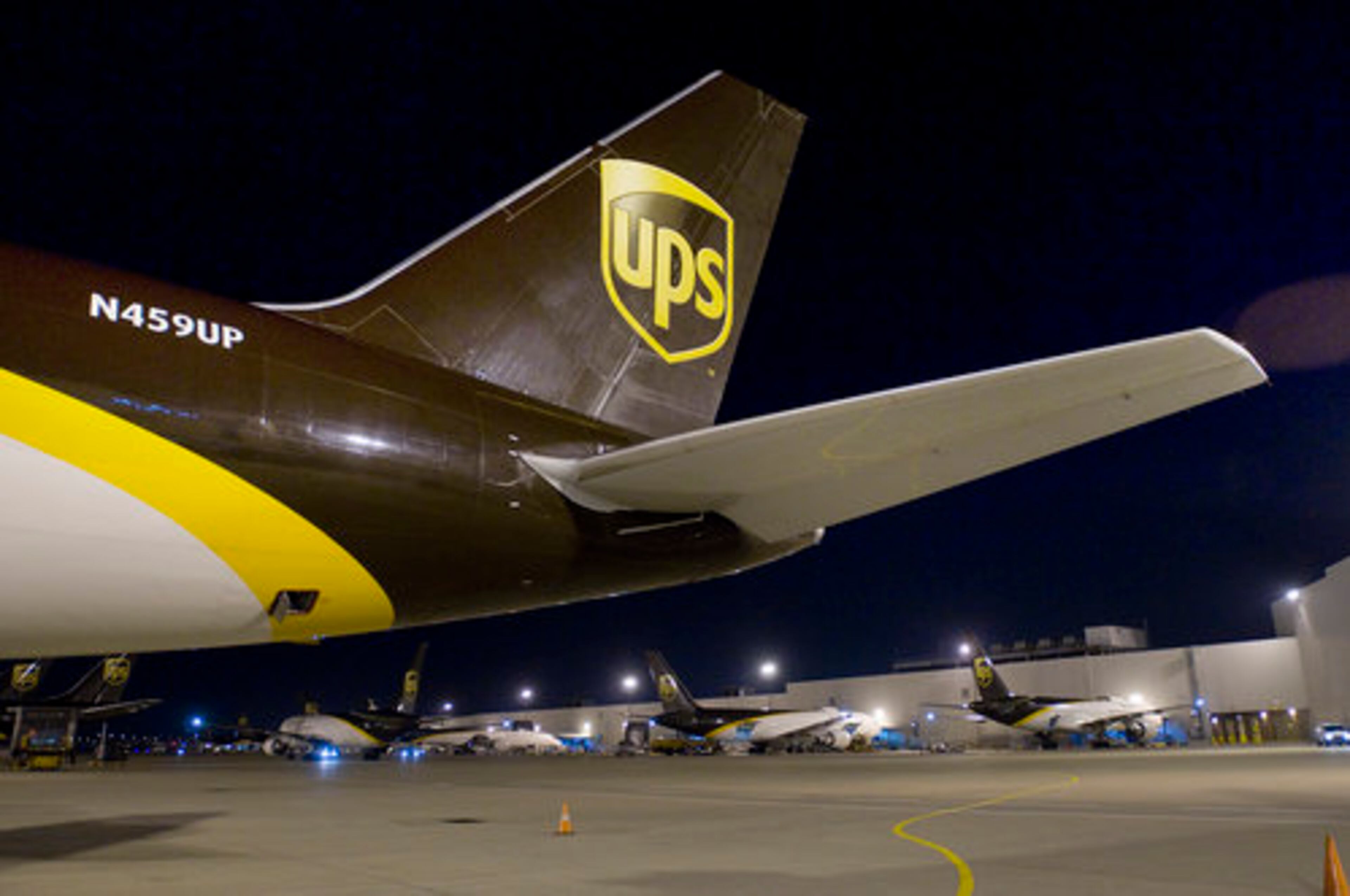 The 580-acre hub is located between the two parallel runways of Louisville International Airport.