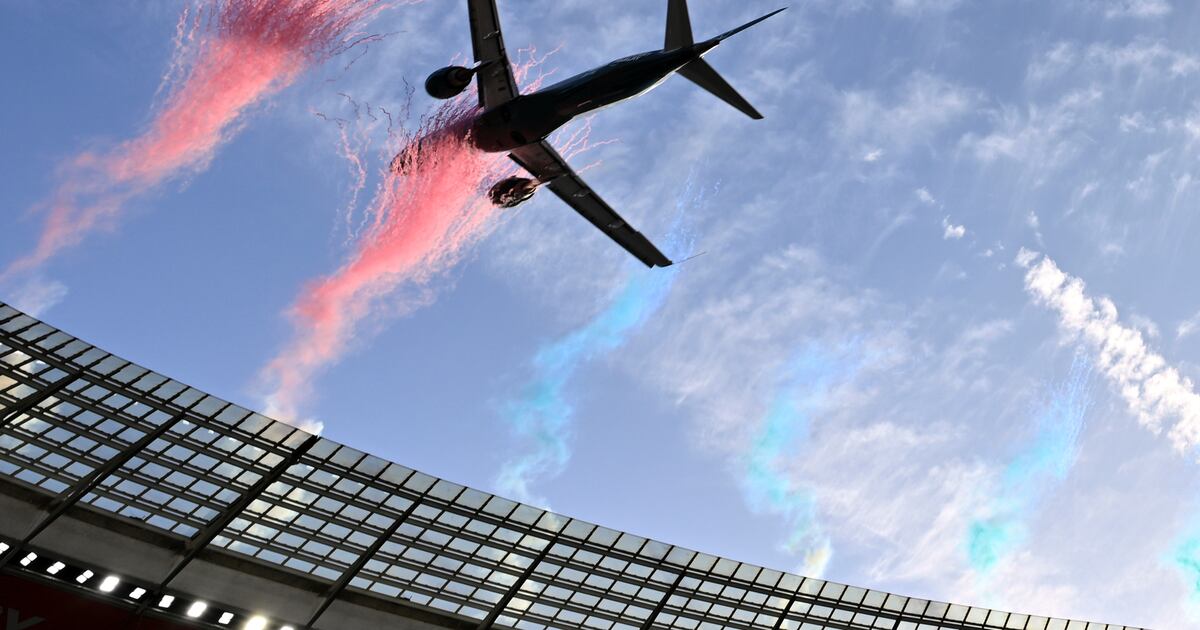 Dramatically low flyby by passenger jets over packed South African stadium sparks safety debate
