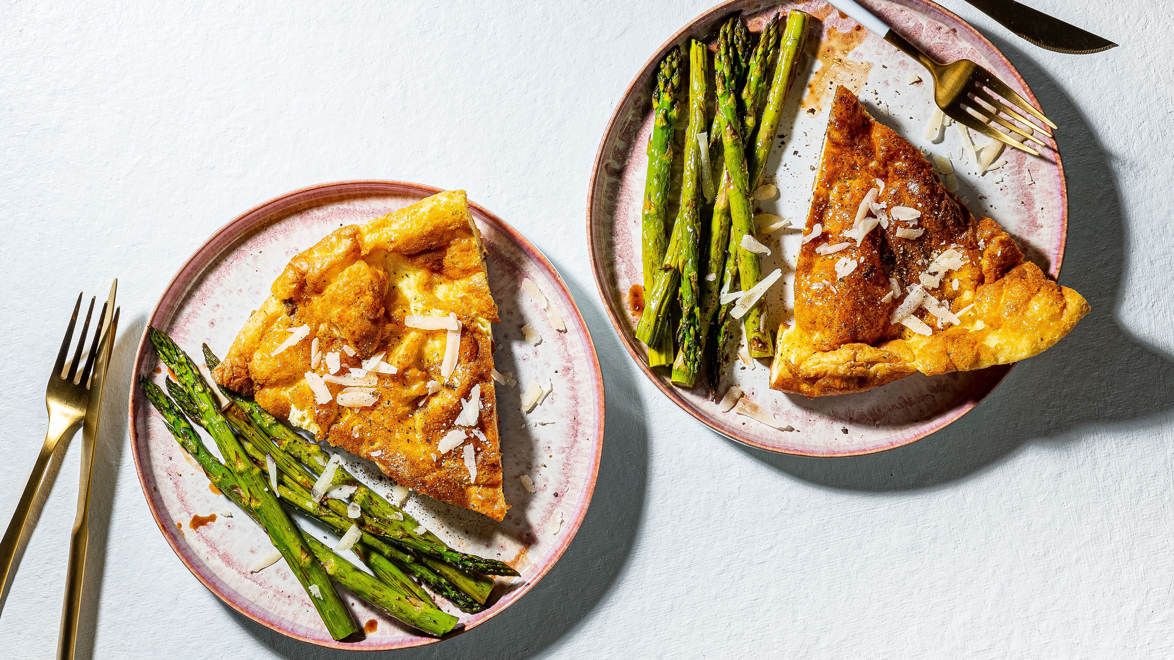 Frittata Carbonara With Balsamic Asparagus. Photo by Rey Lopez for The Washington Post.