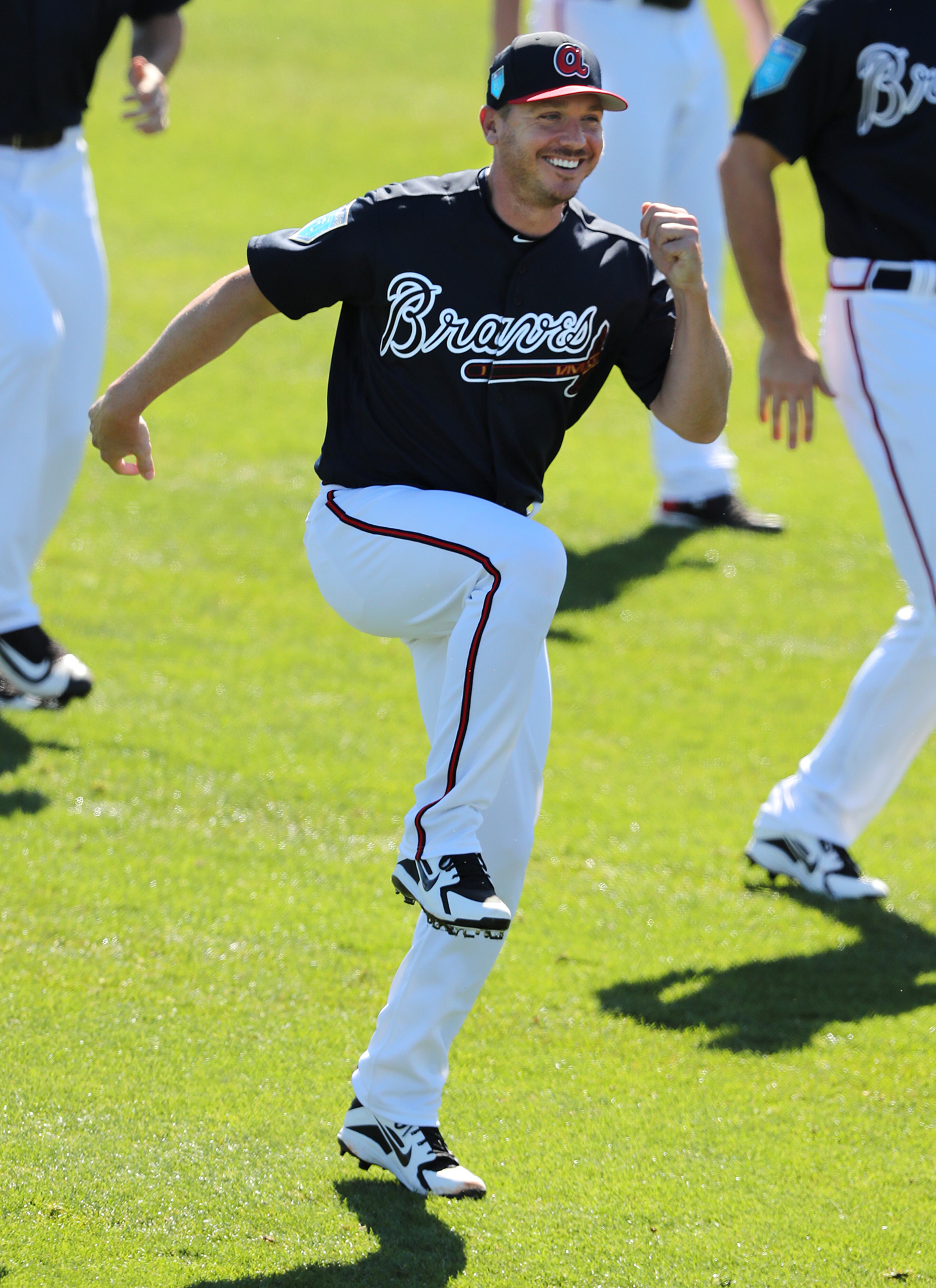 Feb 18, 2018 Lake Buena Vista: Braves pitcher Scott Kazmir loosens up for another day of spring training on Sunday, Feb 18, 2018, at the ESPN Wide World of Sports Complex in Lake Buena Vista. Curtis Compton/ccompton@ajc.com