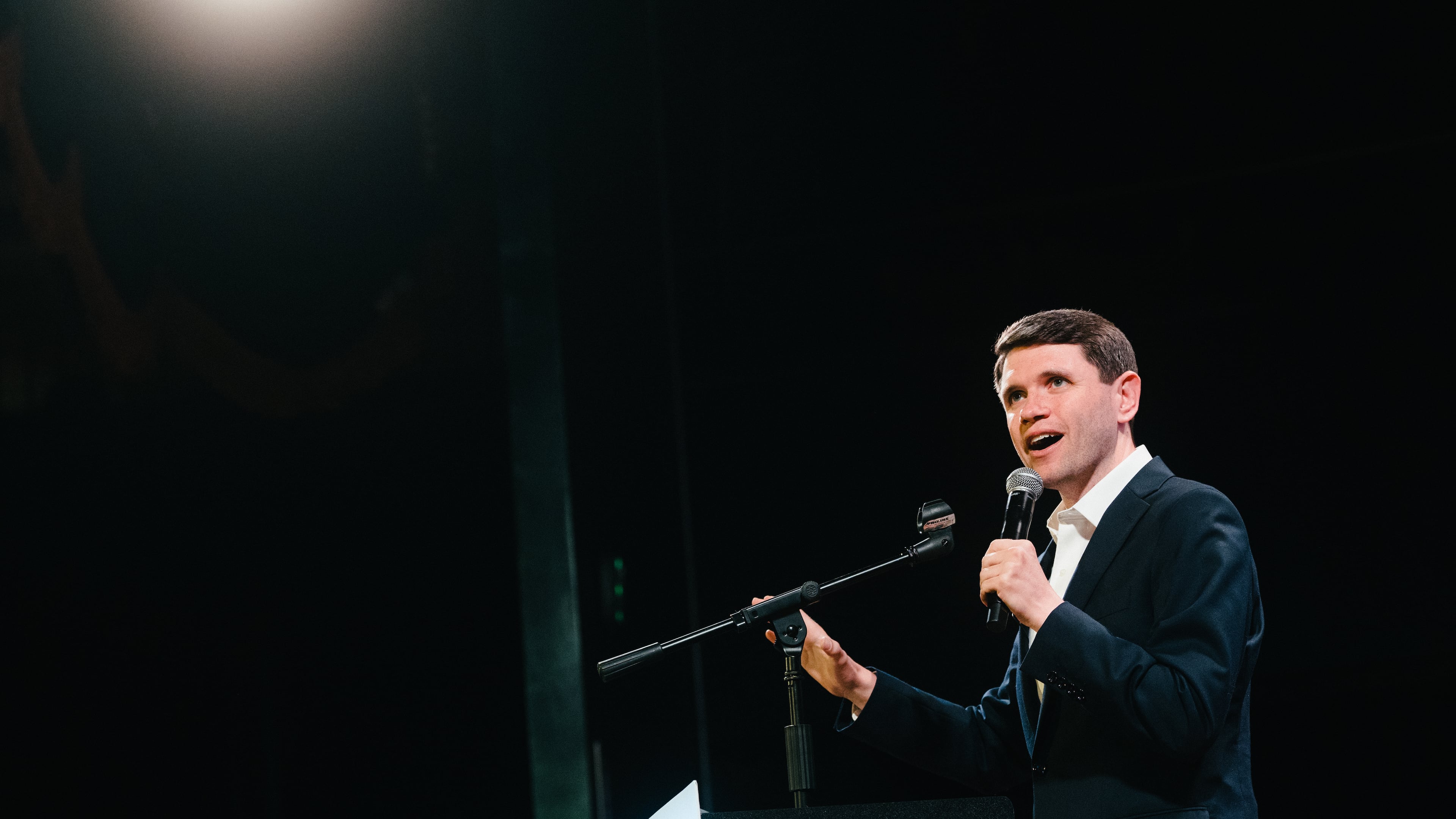 FILE - James Talarico, a Texas Democratic primary candidate for U.S. Senate, speaks during an event in San Antonio, Texas on Sunday, March 1, 2026. (AP Photo/Brenda Bazán, File)