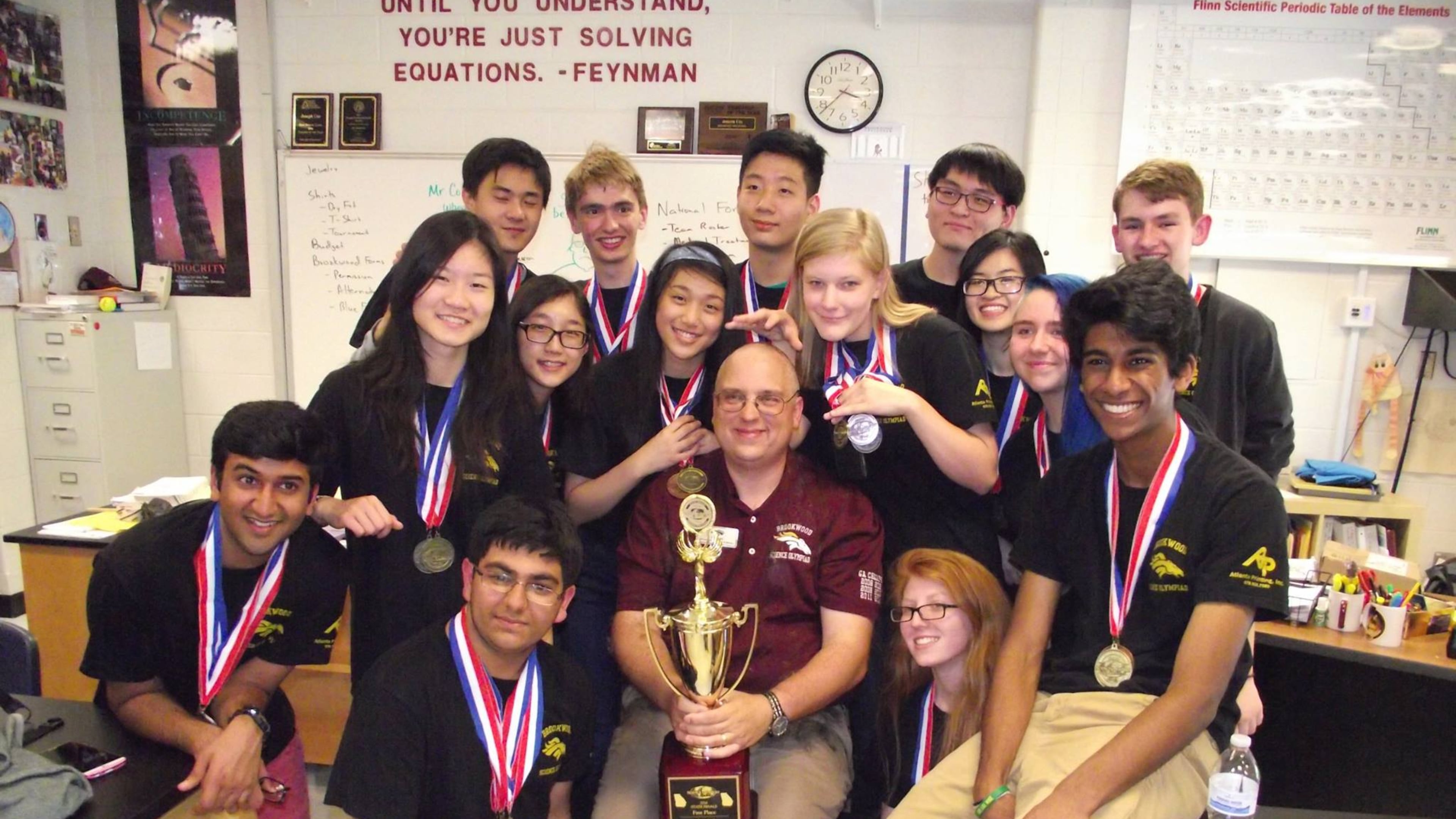 Brookwood's science olympiad team has now claimed state titles each of the last six years. (Credit: Gwinnett County Public Schools)