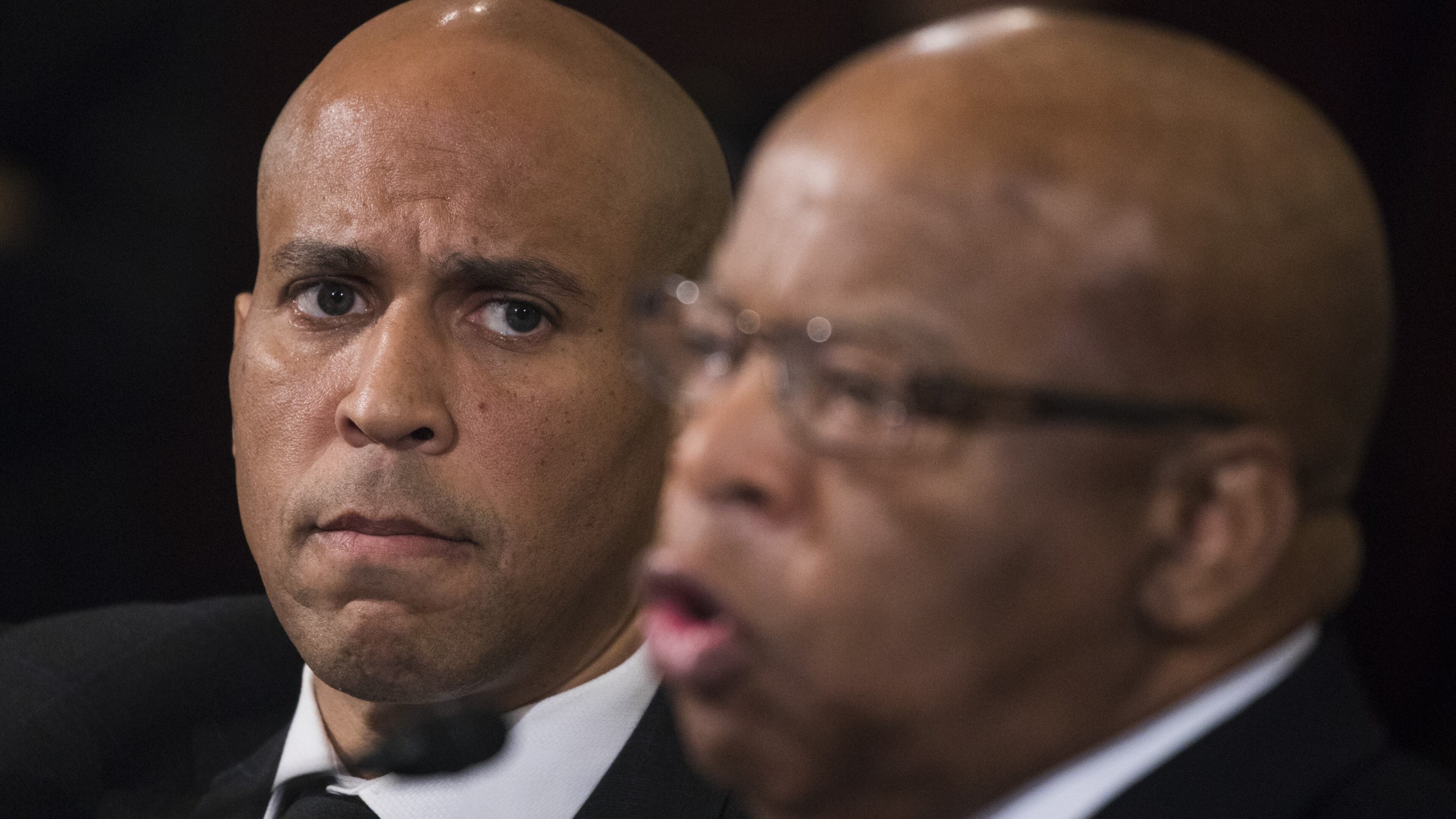 Rep. John Lewis’ commitment to fairness, justice and human dignity defined his life’s work. Sen. Cory Booker’s 25-hour filibuster was not just a political maneuver — it was a deliberate channeling of Lewis’ spirit. (Samuel Corum/Anadolu Agency/Getty Images 2017)
