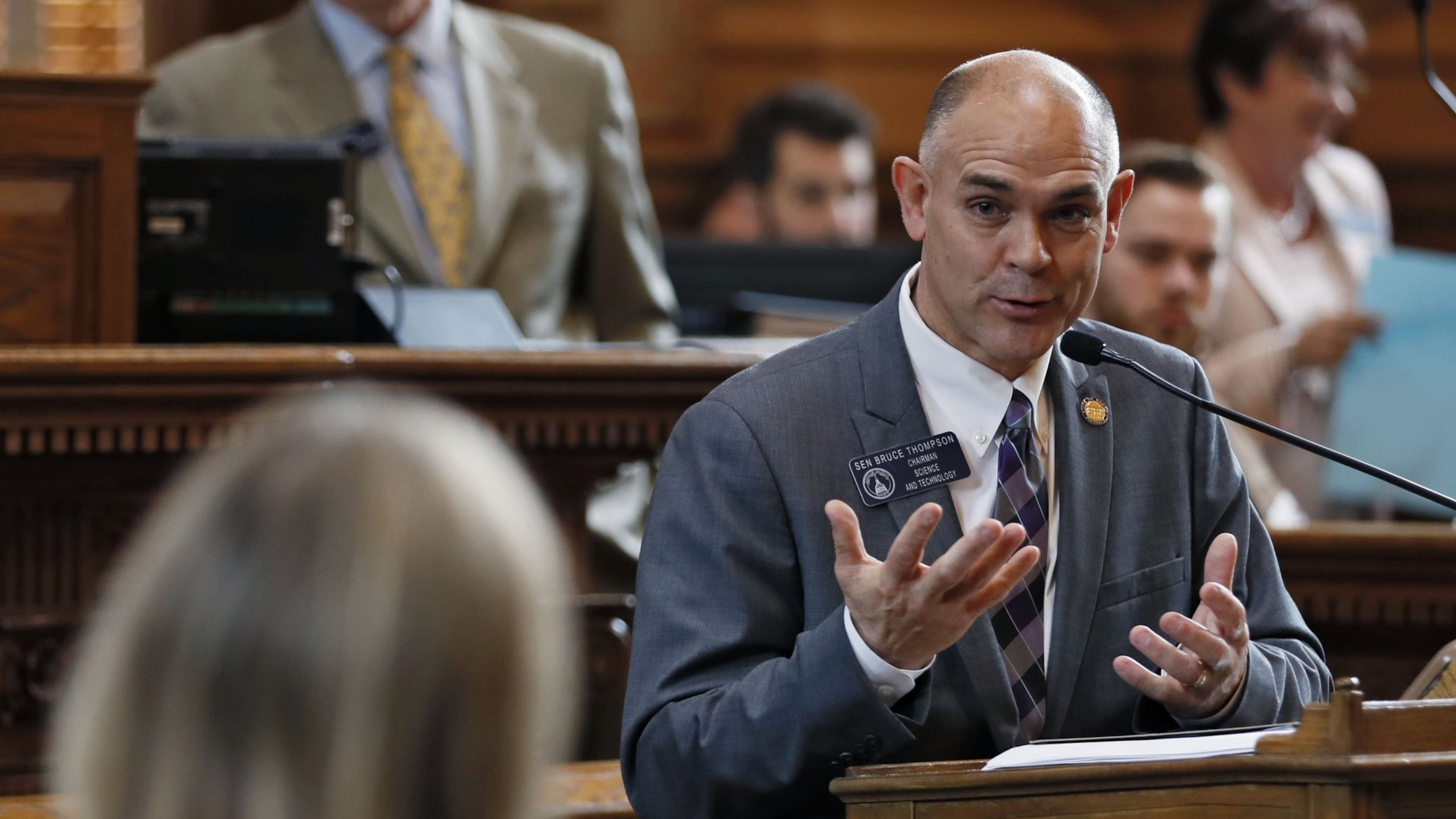 State Sen. Bruce Thompson, R-White, has assembled a group of lawmakers, corporate executives and activists to examine inequities in the state's criminal justice system. BOB ANDRES /BANDRES@AJC.COM