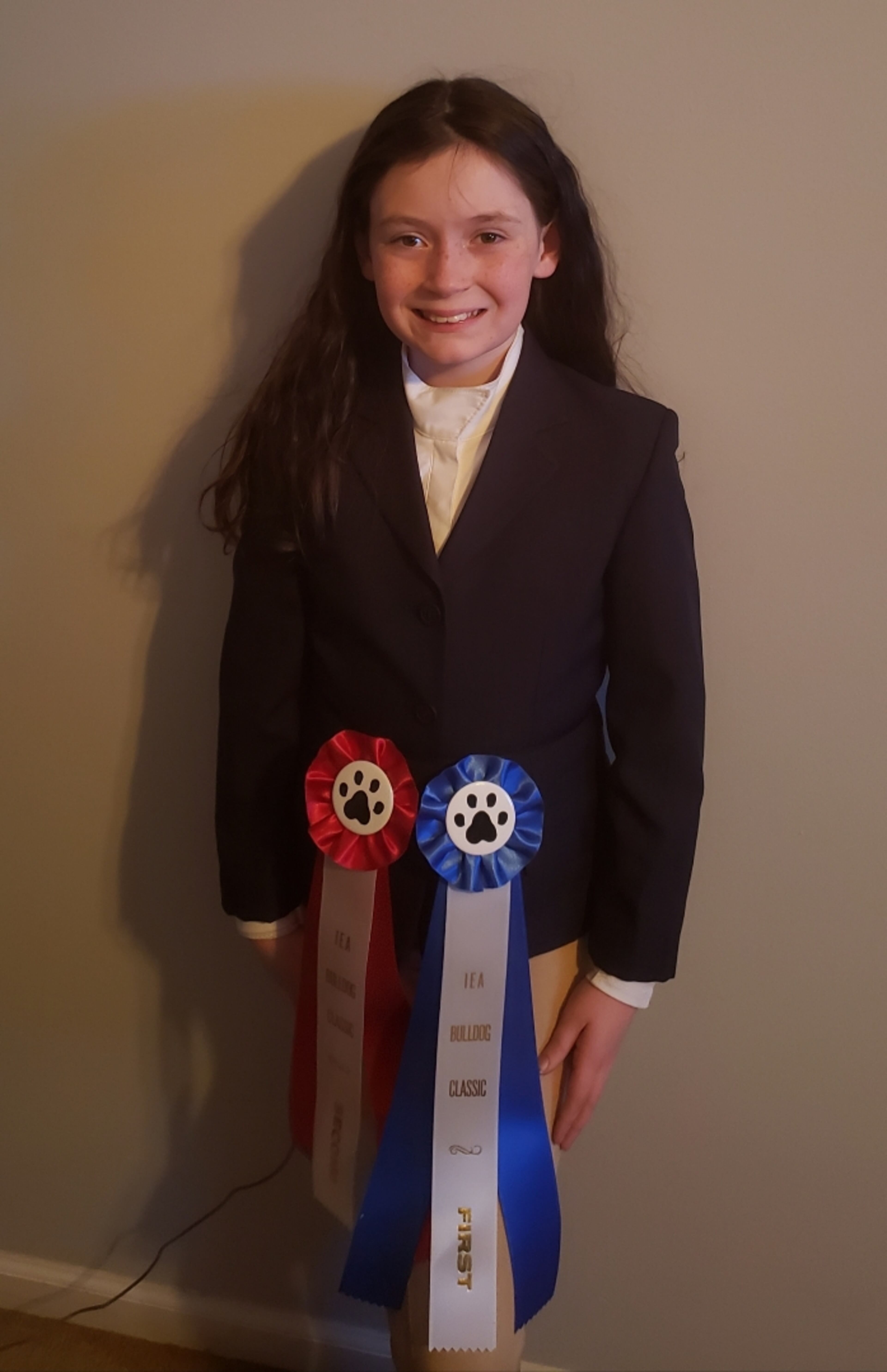 The Piedmont Academy Equestrian team recently competed in a horse show held at Wisteria Farm located in Monroe.
Madison Swann received a 1st and a 2nd in her Beginner Walk/trot classes.