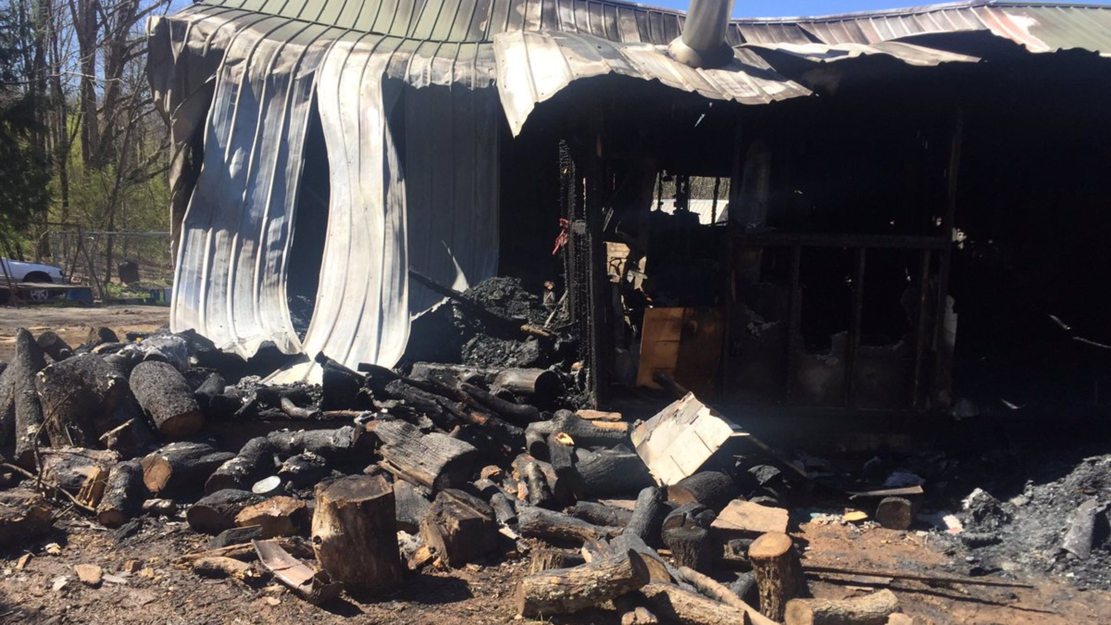 This Cherokee County house was destroyed by fire Tuesday night.