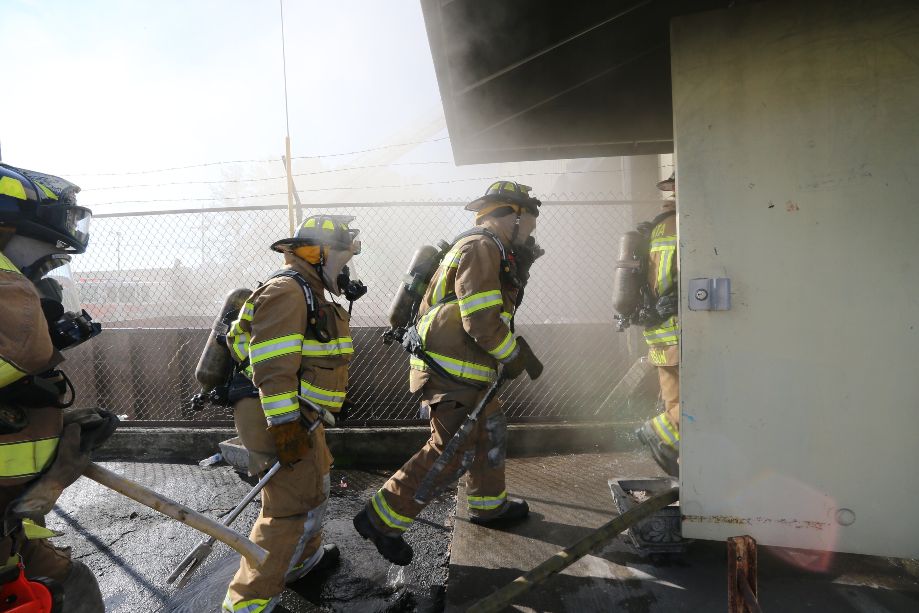 No injuries were reported in a two-alarm fire that damaged an art studio in a northwest Atlanta industrial park late Thursday morning. The fire broke out before 10 a.m. in a “resin room” at Deljou Art Group in the 1600 block of Huber Street, according to Atlanta fire Assistant Chief Chris Wessels.
