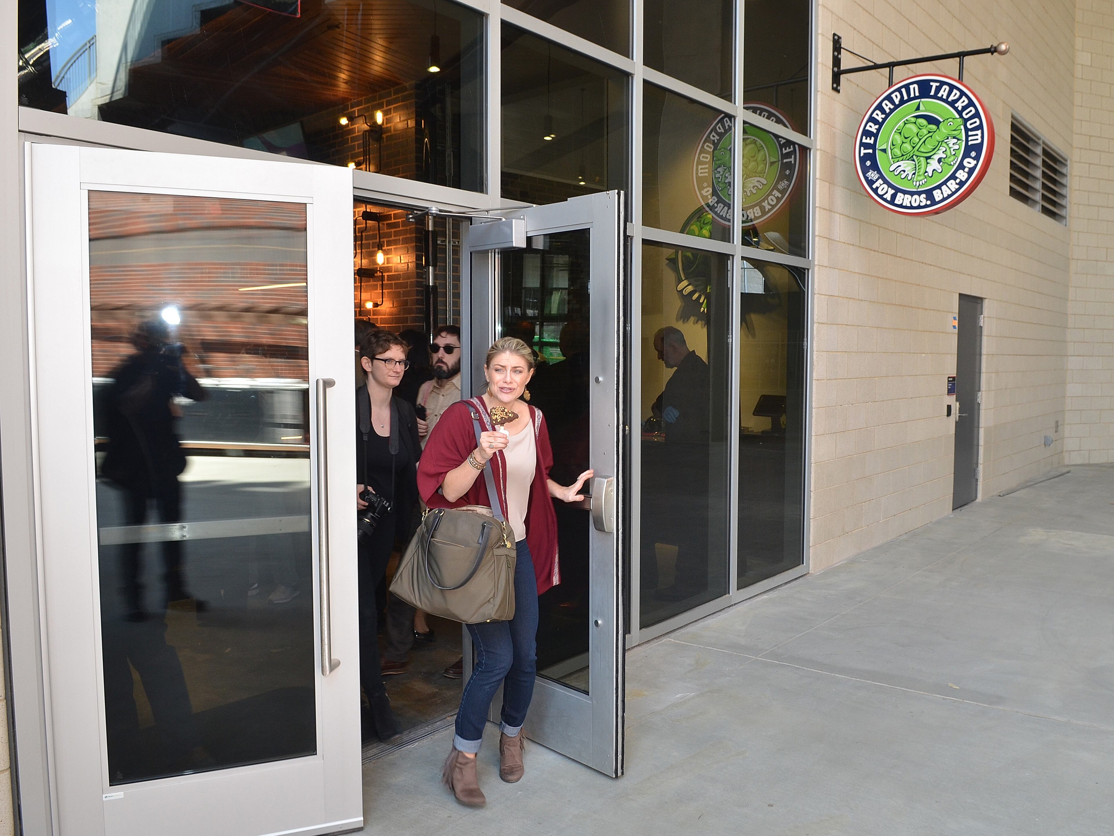 170323 Atlanta, Ga (Suntrust Park): Exterior of The Terrapin Taproom at the soon to be open Suntrust Park. Just a few of the Terrapin brews offered at the park, which host an on-site brewery as well. The Atlanta Braves and Delaware North Sportservice, the hospitality and food service provider for the Atlanta Braves, host a tasting tour of the soon to be opened Suntrust Park to reveal the food and beverage options available for the 2017 season. All photos taken Thursday March 23, 2017 at Suntrust Park 755 Battery Avenue, Smyrna, Ga 30339. (Chris Hunt/Special) for story slugged 041417Bravesdishes