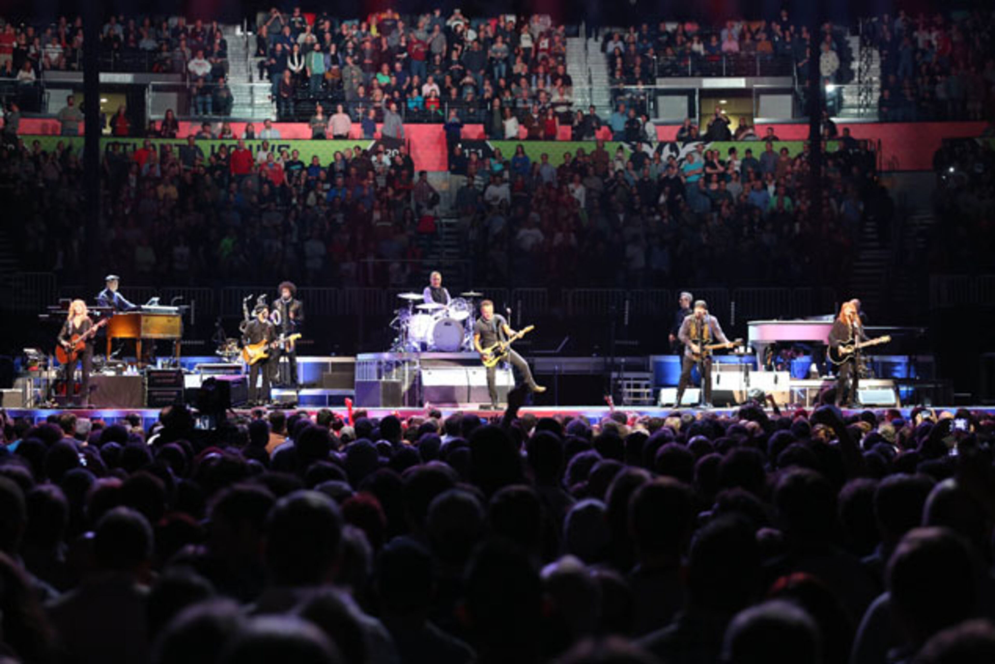 Bruce Springsteen sings "Sherry Darling." Bruce Springsteen & the E Street Band brought their River Tour 2016 to sold out Philips Arena Thursday, February 18, 2016. Robb Cohen Photography & Video/ www.RobbsPhotos.com